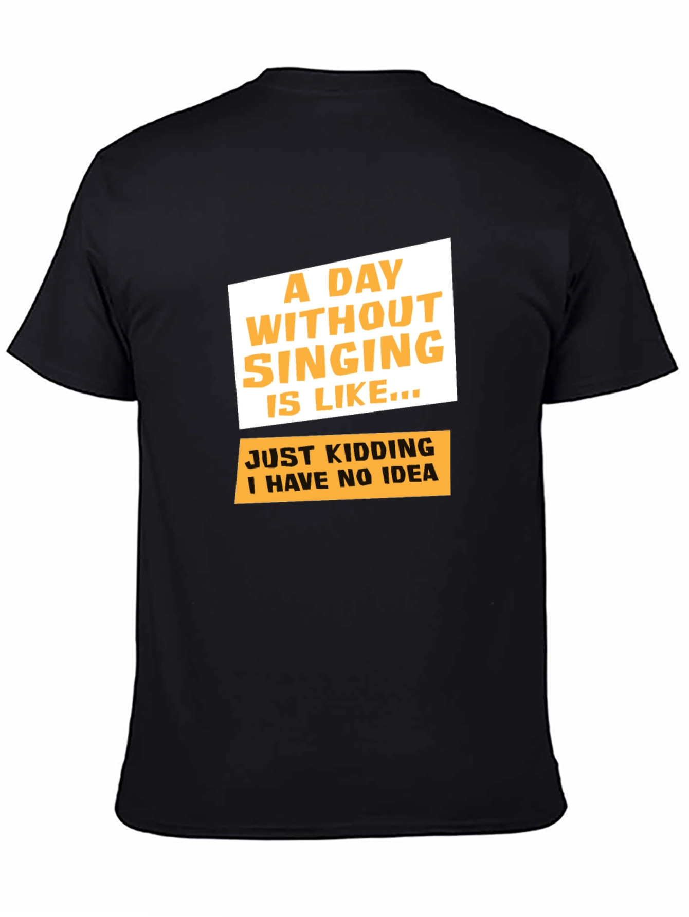 Black Singing Joke Graphic T-Shirt - Soft Cotton Blend view 4