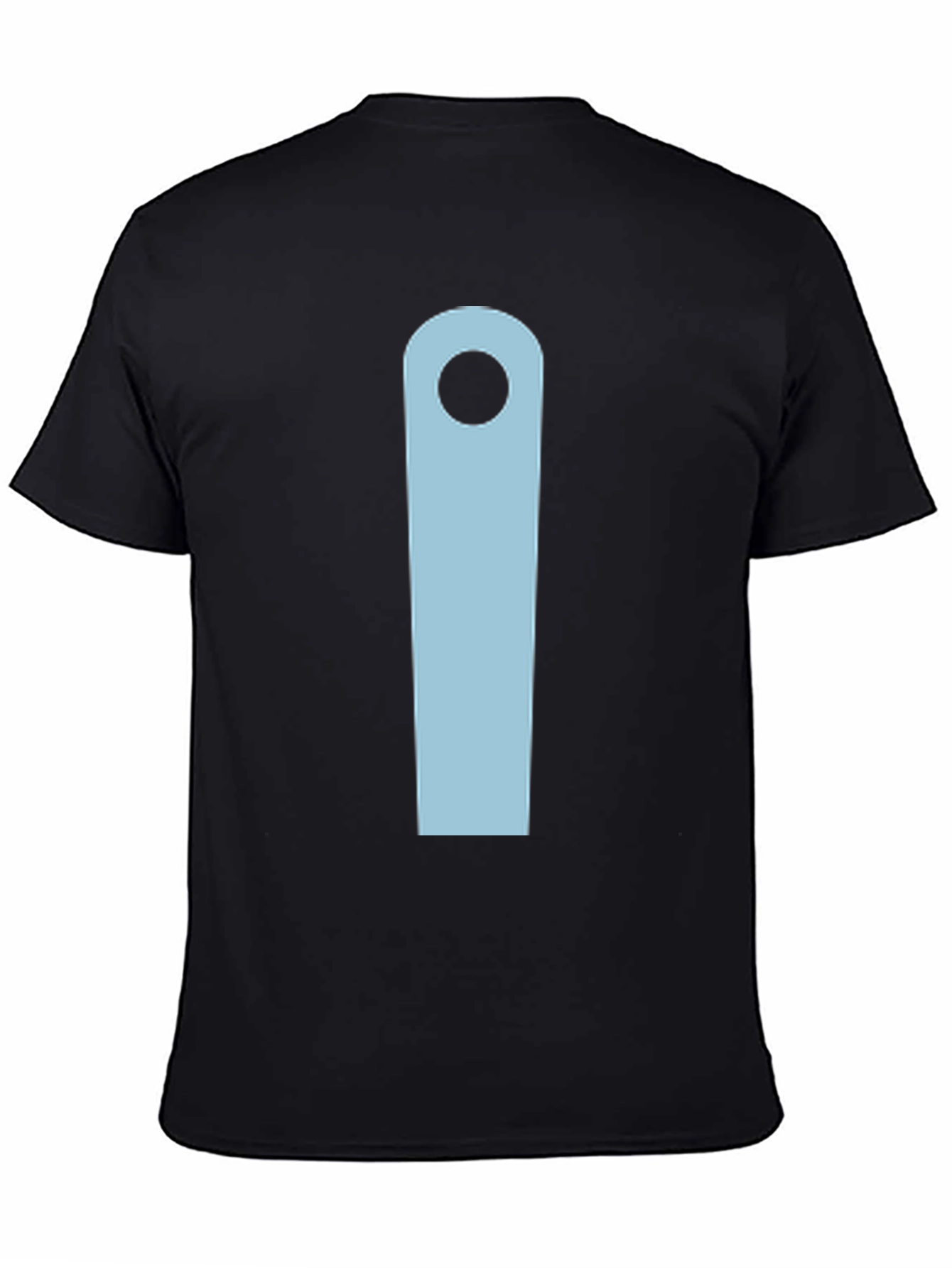 Black Minimalist Keyhole Graphic Tee - Black view 4
