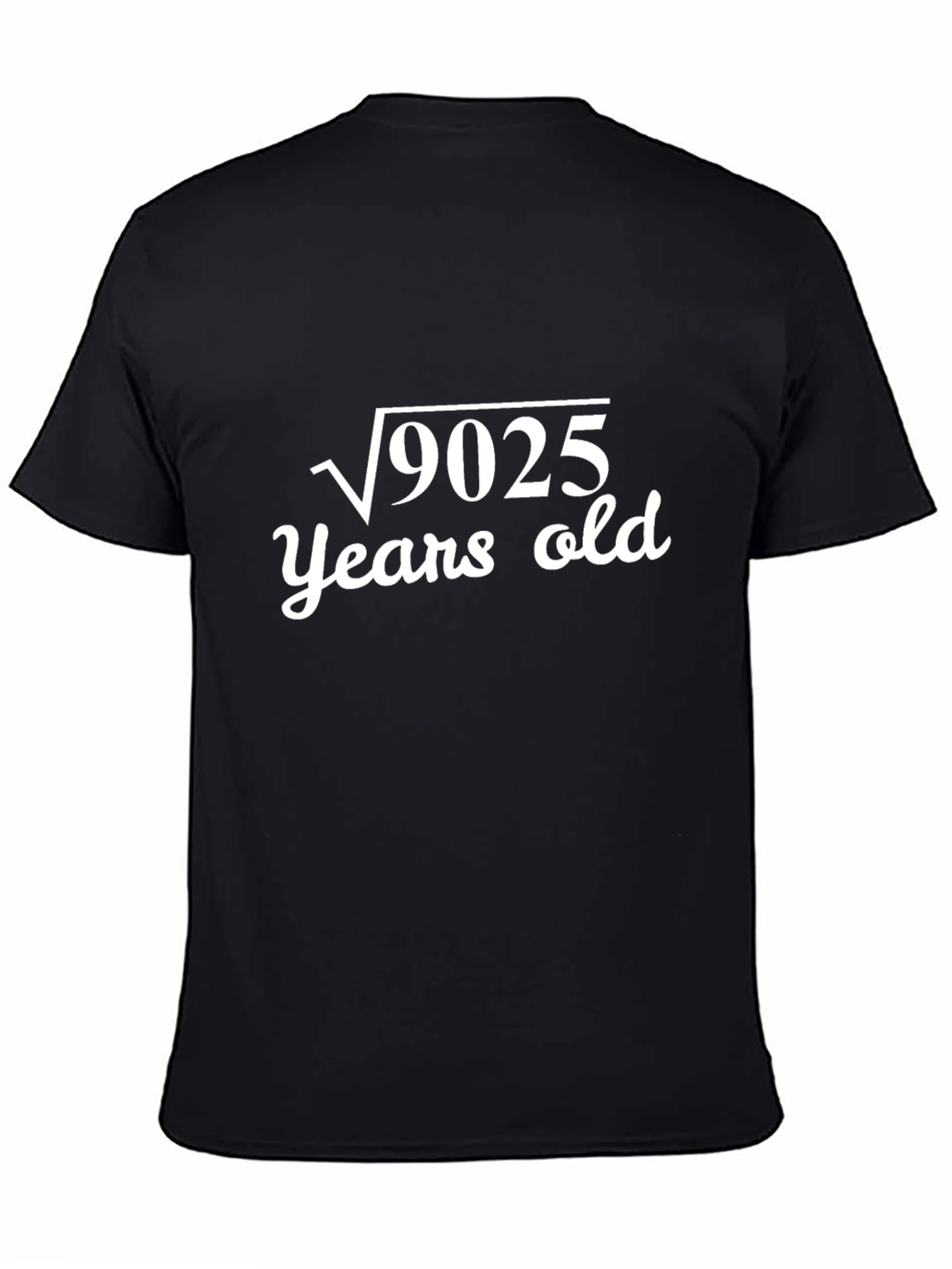 Black Funny Math Birthday T-Shirt - 95 Years Old view 4