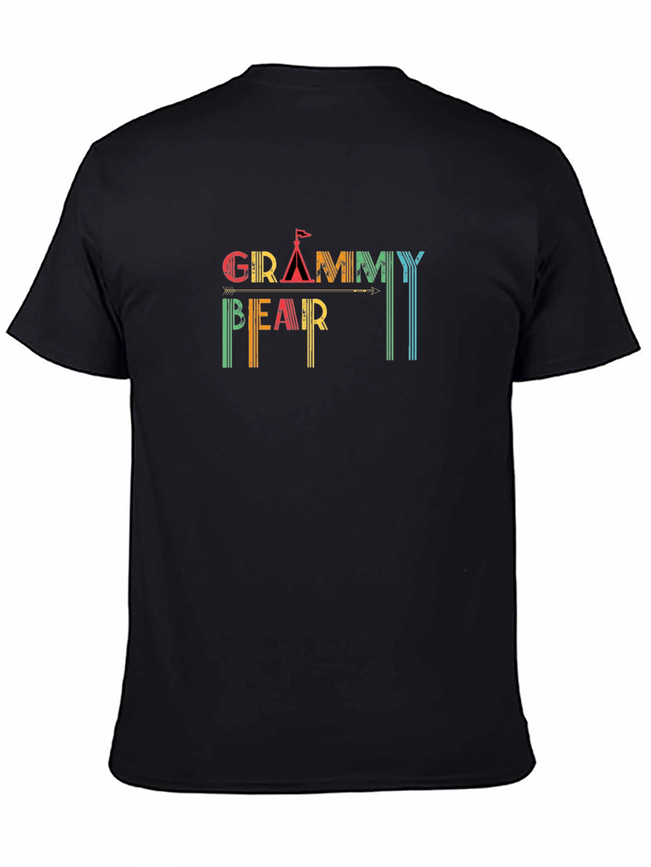 Black Grammy Bear Novelty Graphic T-Shirt view 4