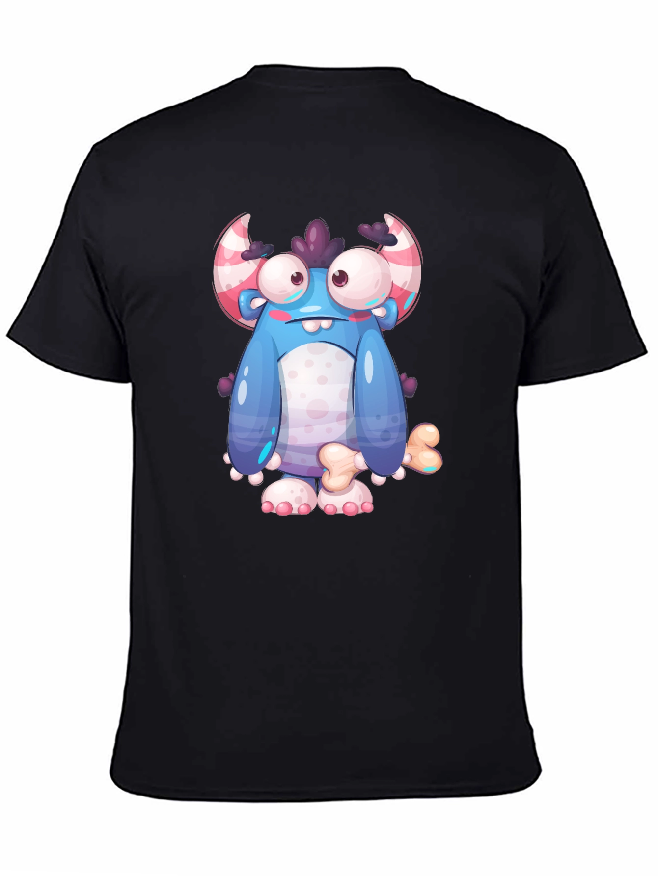 Black Monster Graphic Black T-Shirt for Men view 4