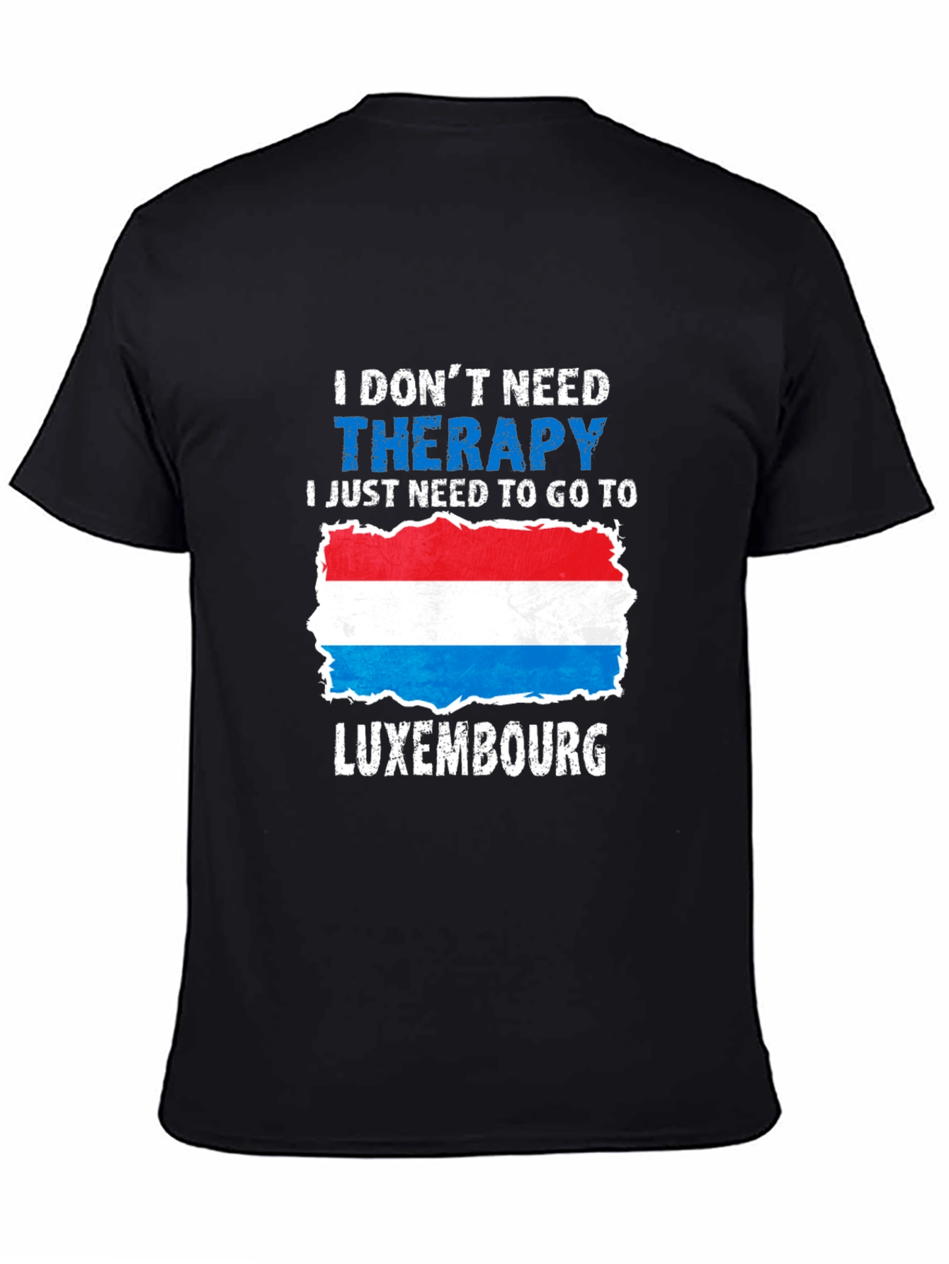 Black Luxembourg Therapy T-Shirt - Travel Souvenir view 4