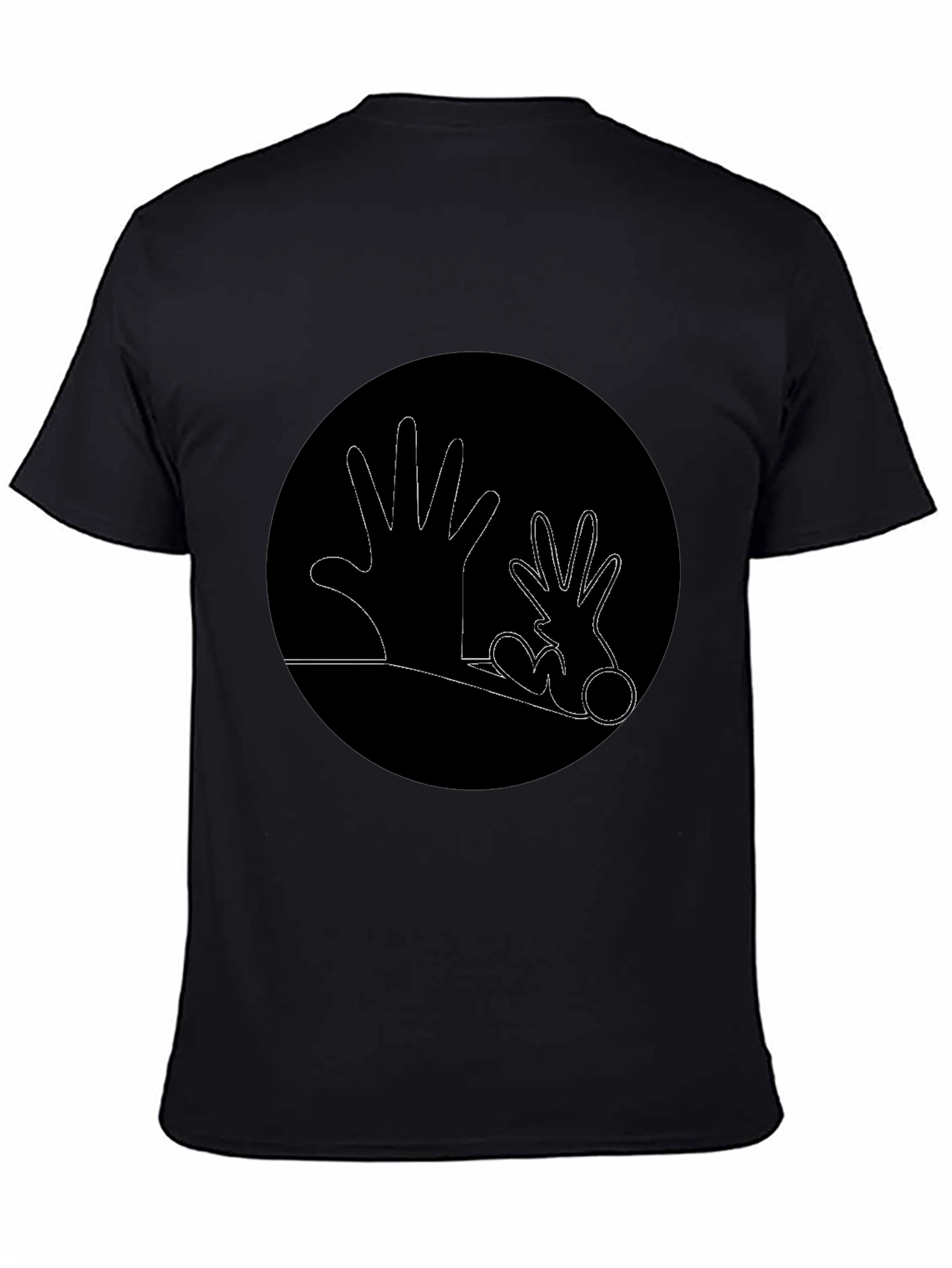 Black Hands Graphic Black T-Shirt view 4