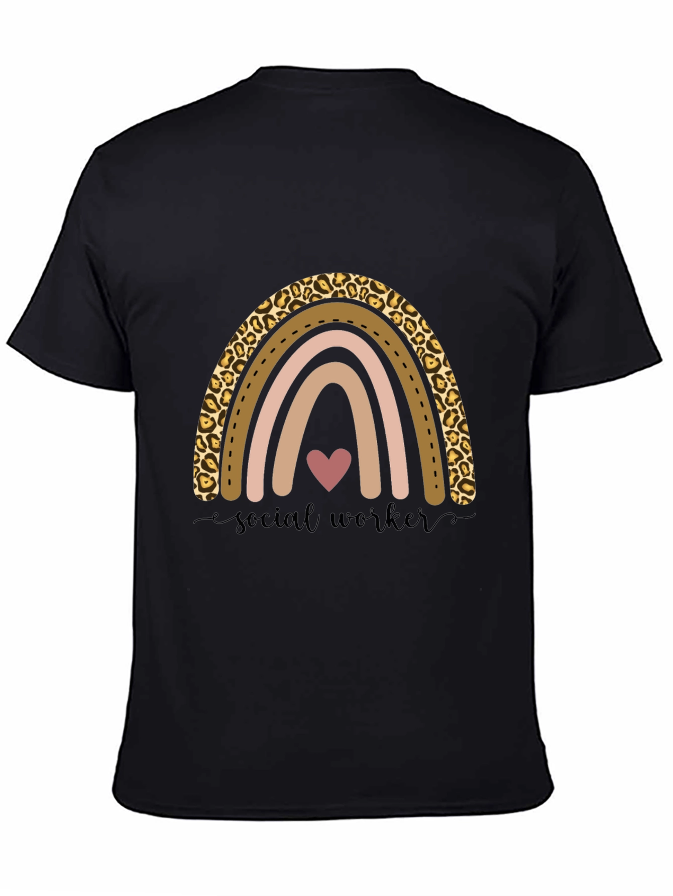 Black Social Worker Rainbow Graphic Tee view 4