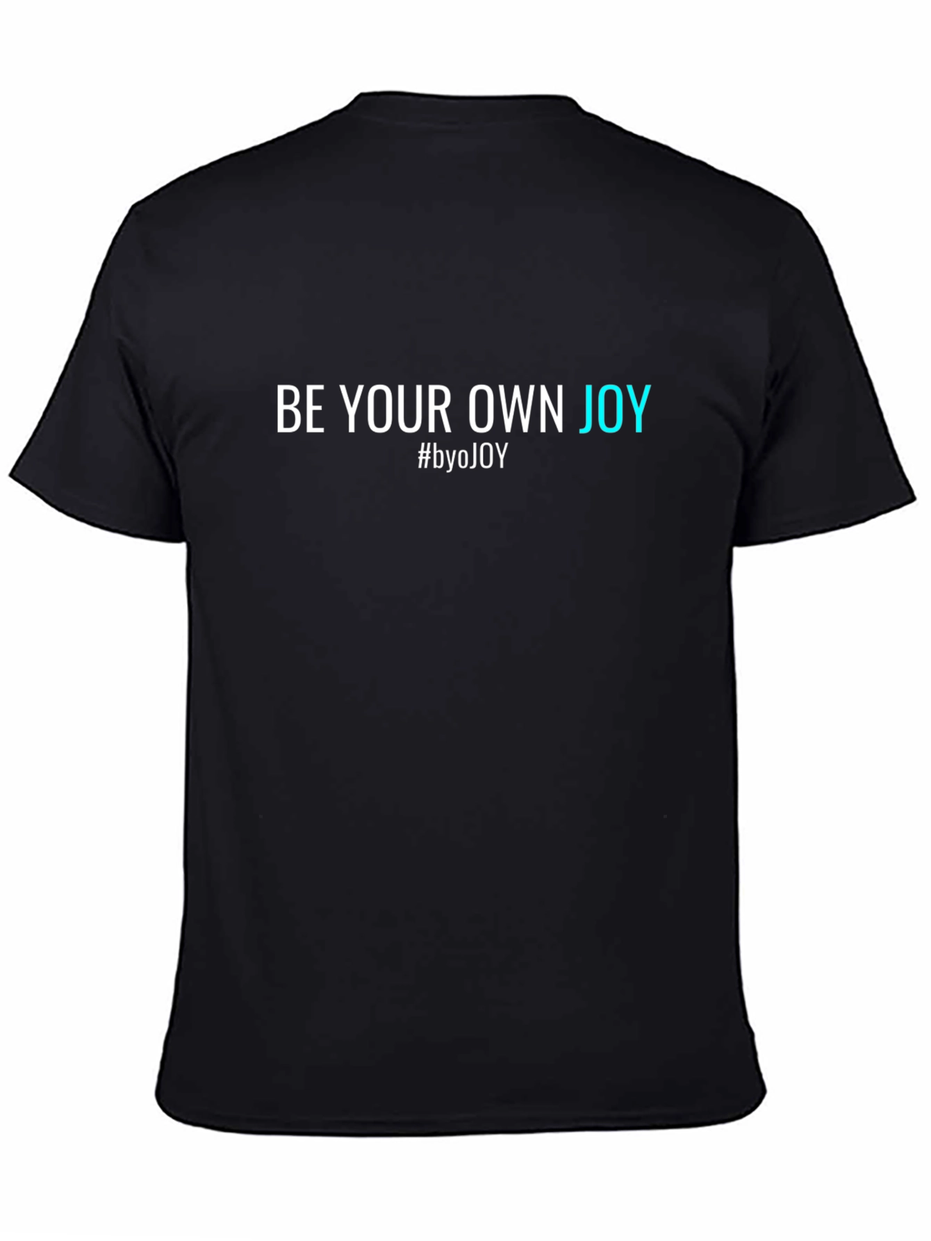 Black Be Your Own Joy T-Shirt - Black Cotton Tee view 4