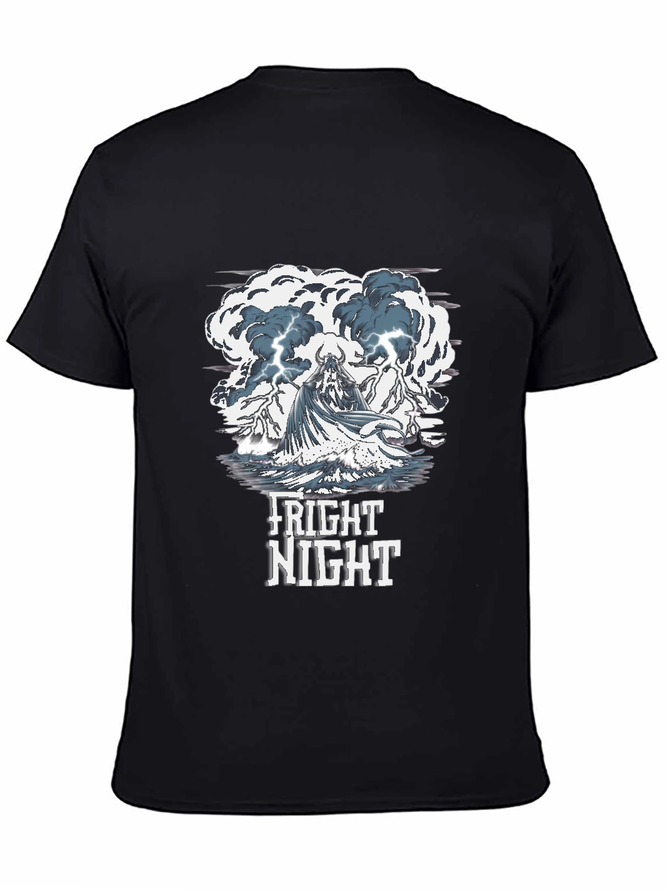 Black Fright Night Graphic Print T-Shirt view 4