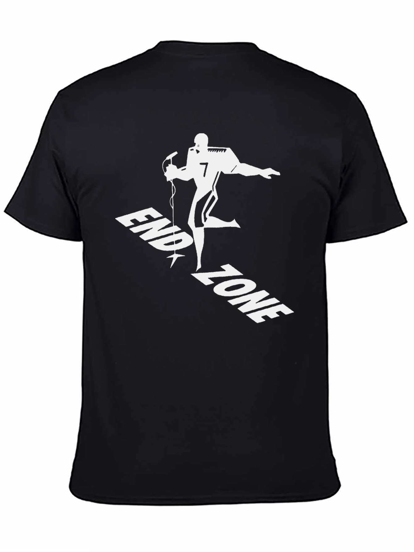 Black End Zone Football Graphic T-Shirt view 4