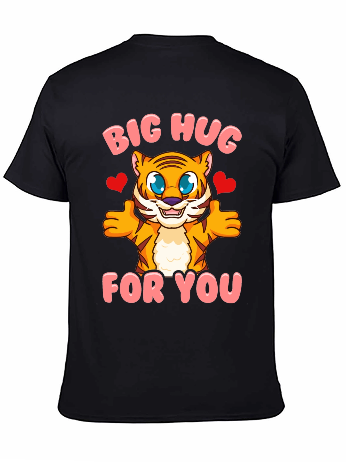 Black Big Hug Tiger Graphic Tee - Black view 4