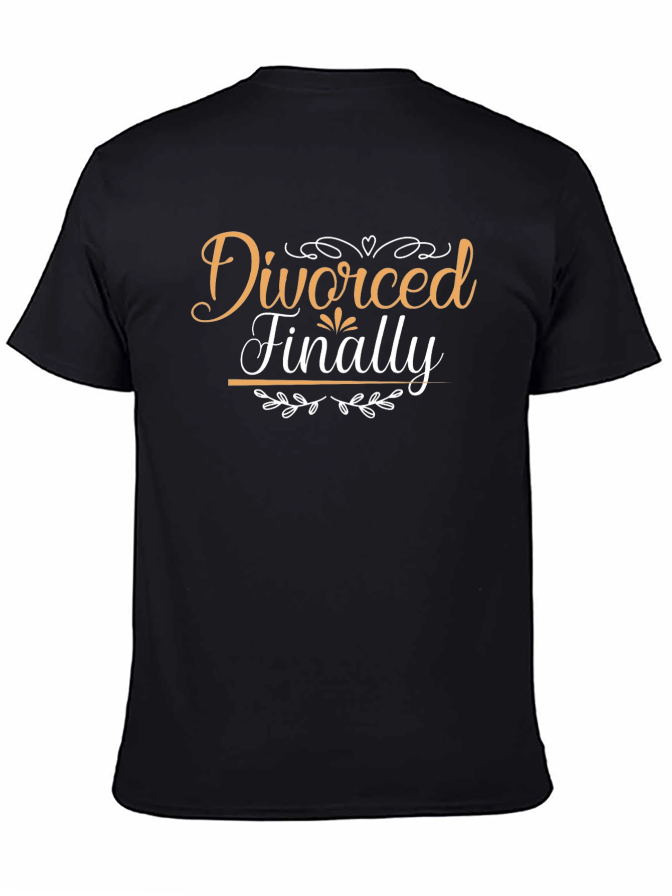 Black Divorced Finally Graphic Tee view 4