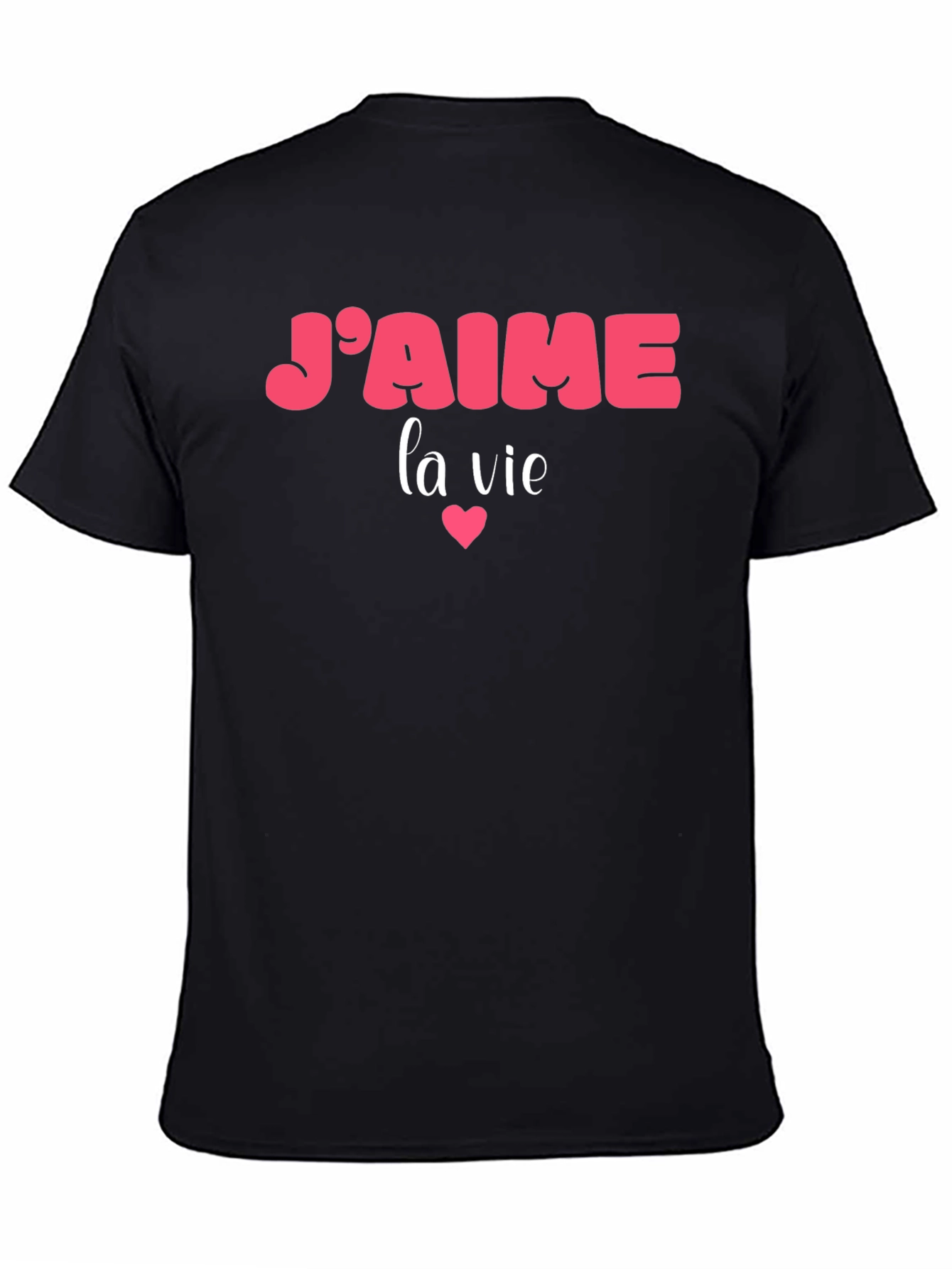 Black J'aime la vie Graphic T-Shirt - Black view 4