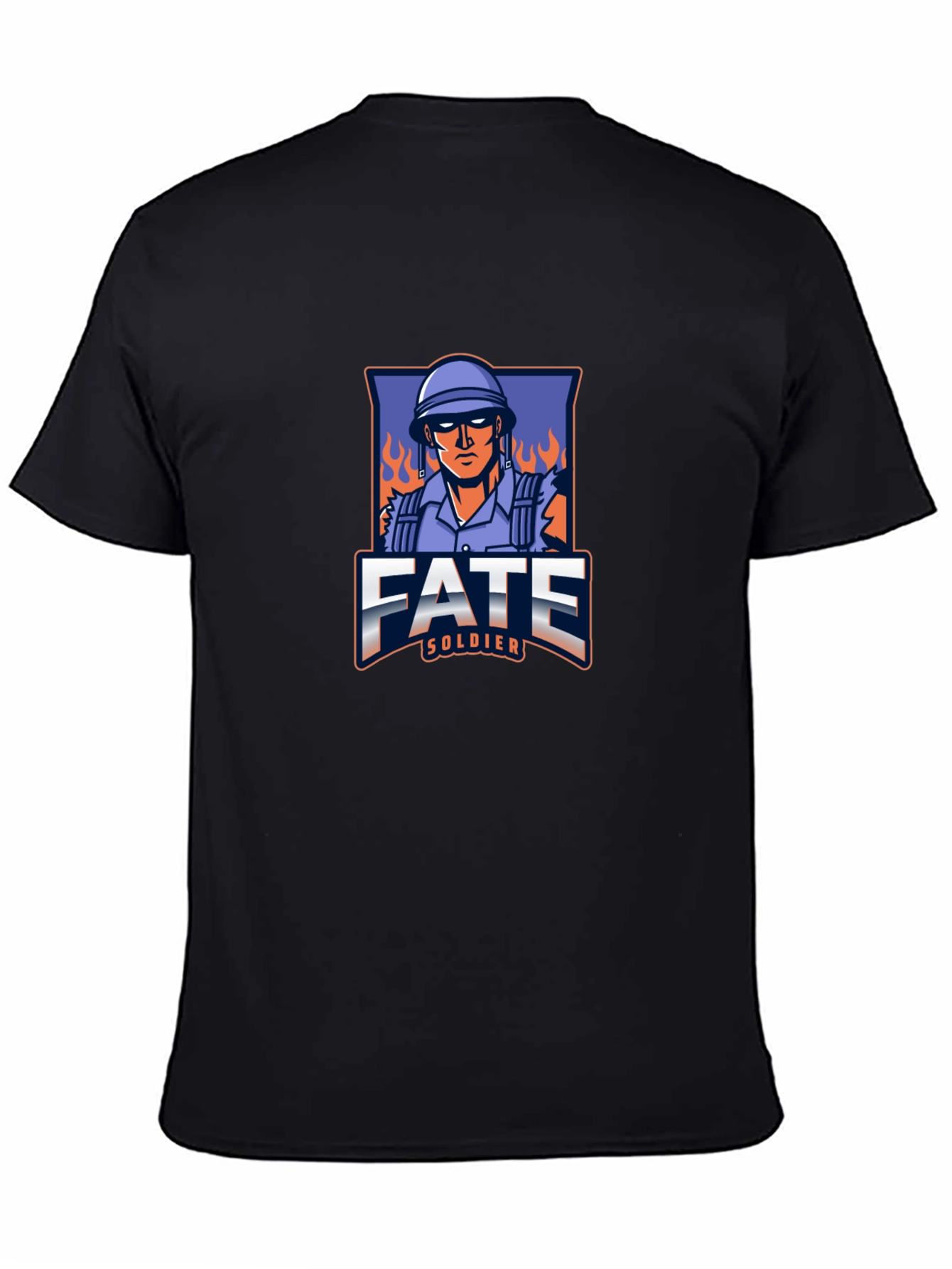Black Fate Soldier Graphic Tee - Black view 4