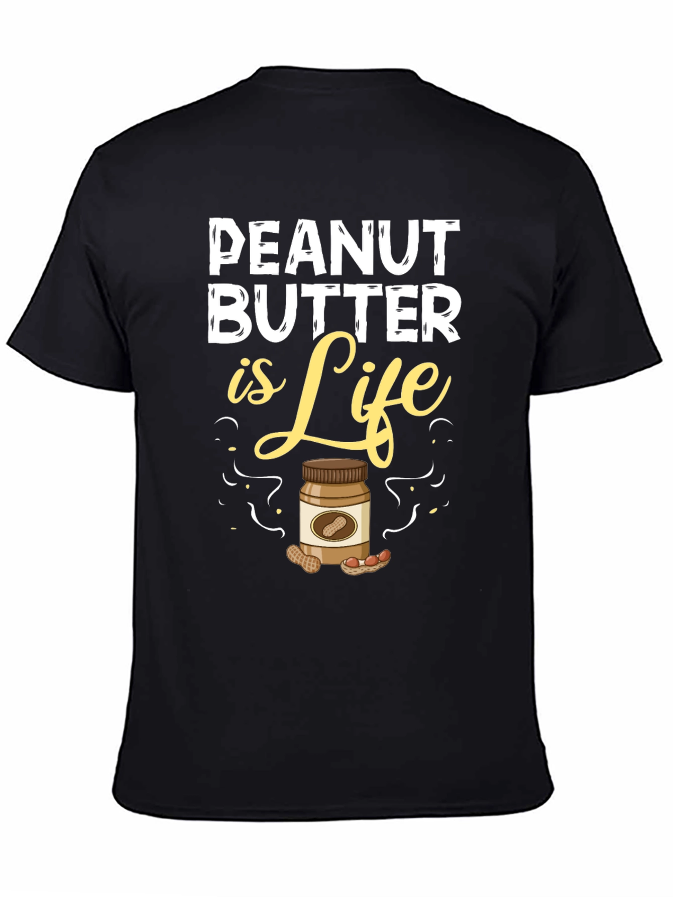 Black Peanut Butter is Life Graphic T-Shirt view 4