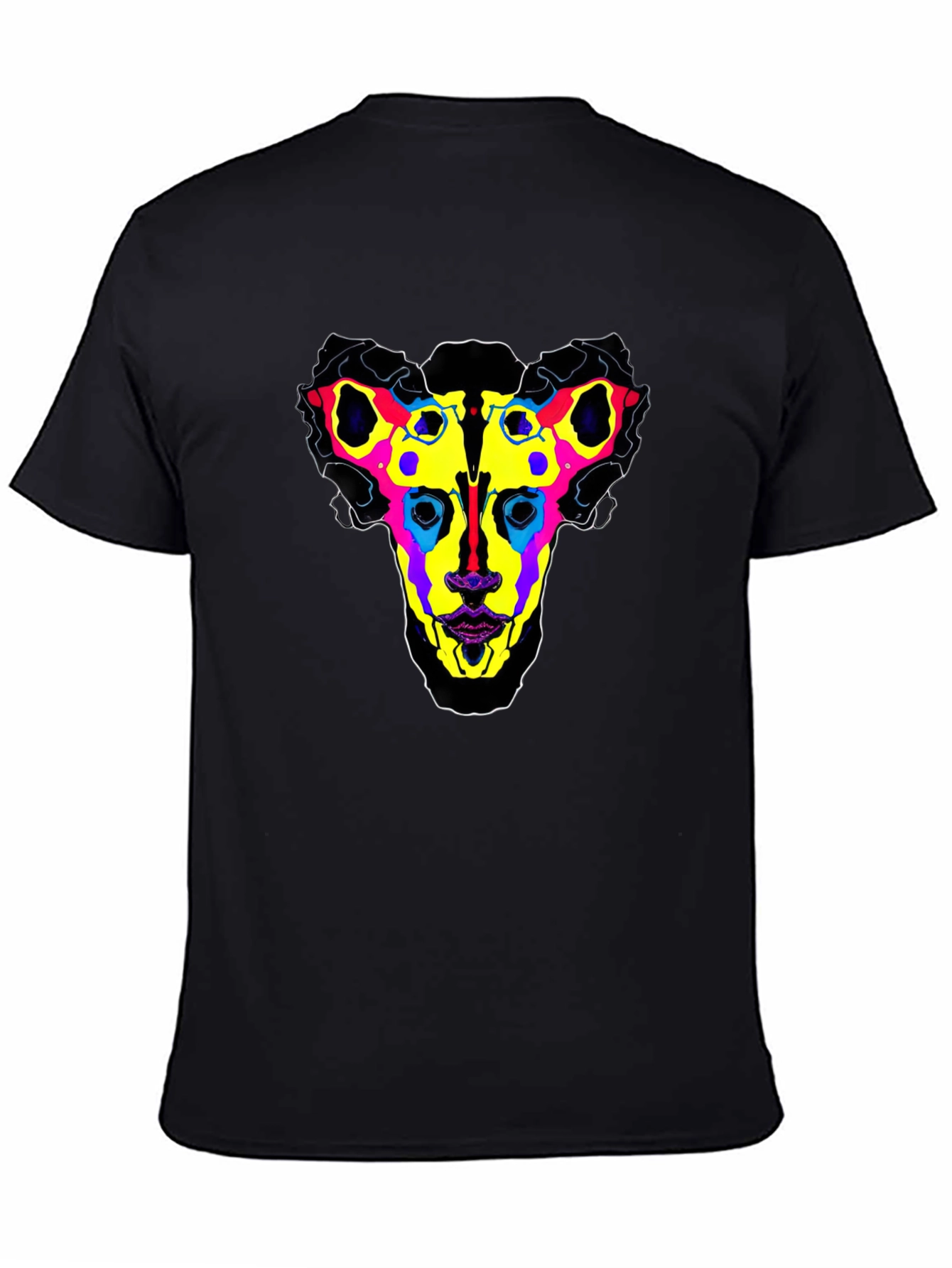 Black Abstract Geometric Graphic Print Tee view 4