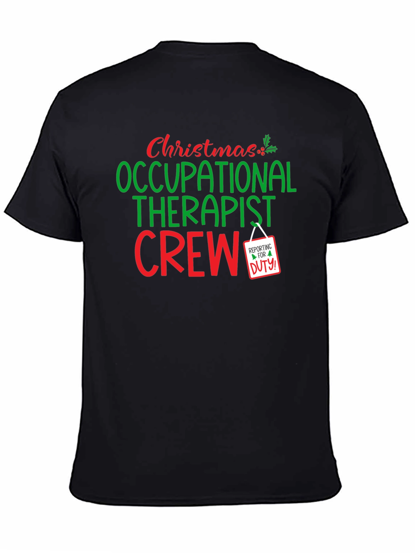 Christmas Occupational Therapist Crew Holiday T-Shirt - 4