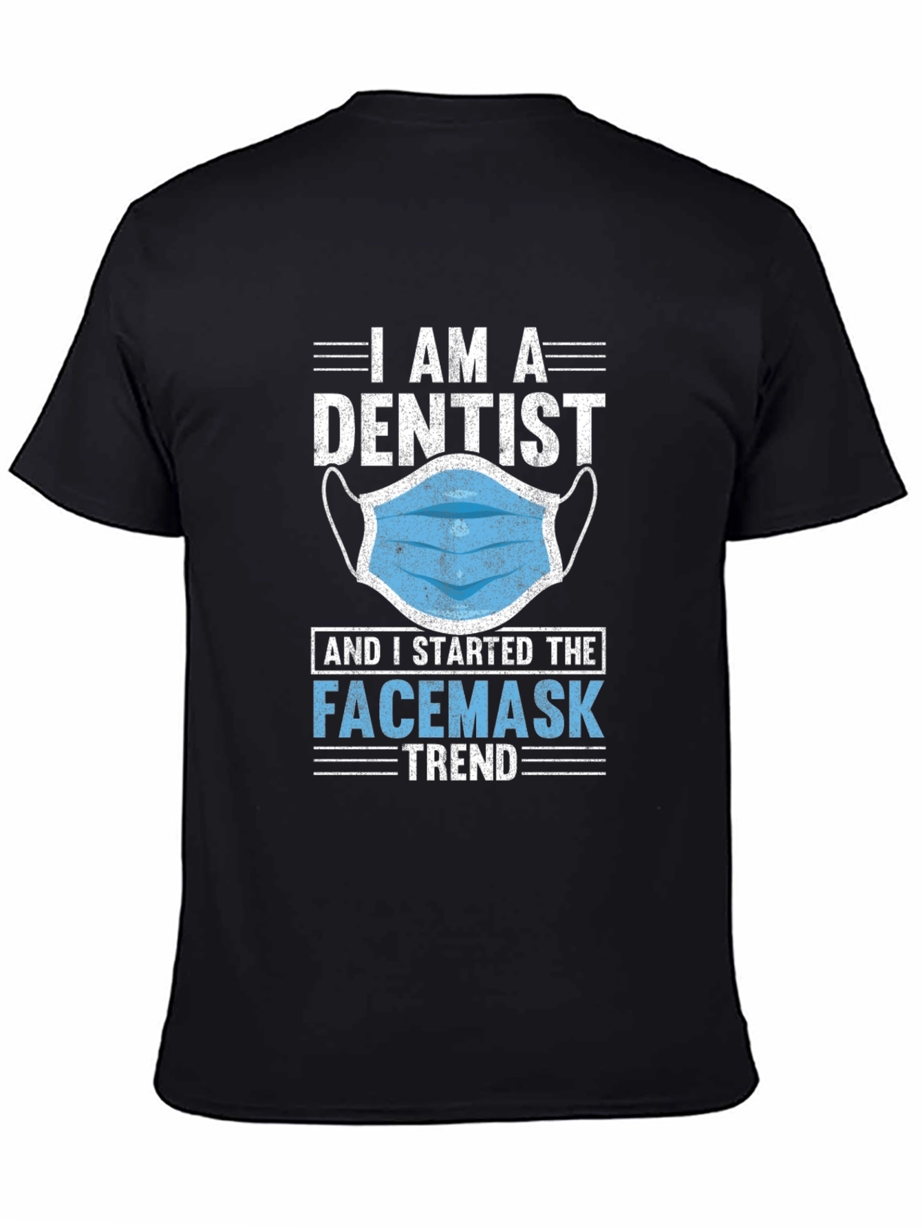 Black Dentist Facemask Trend T-Shirt view 4