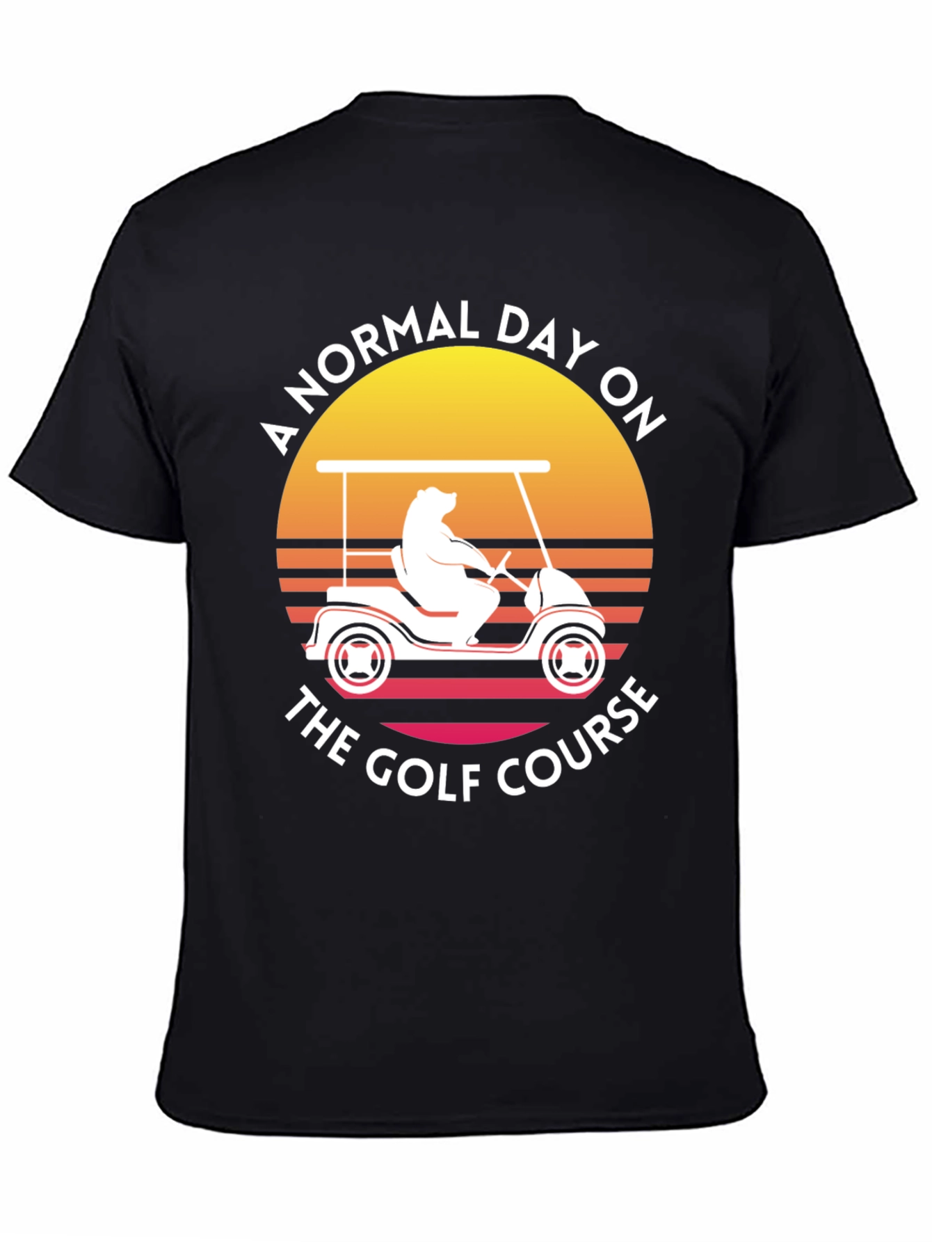 Black Golf Course Bear Tee - Normal Day Golfing view 4