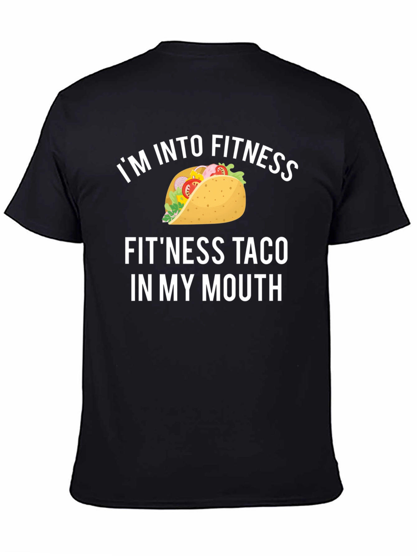 Black Fitness Taco Graphic T-Shirt view 4