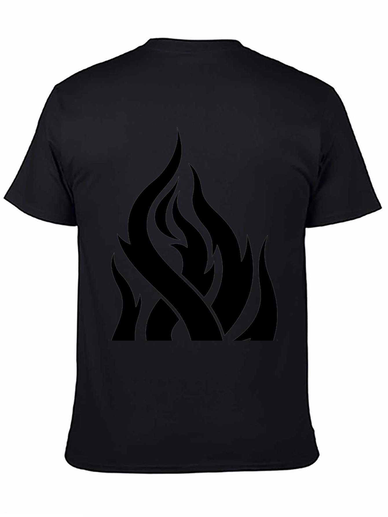 Black Black Flames Graphic Tee - Men's Casual Shirt view 4