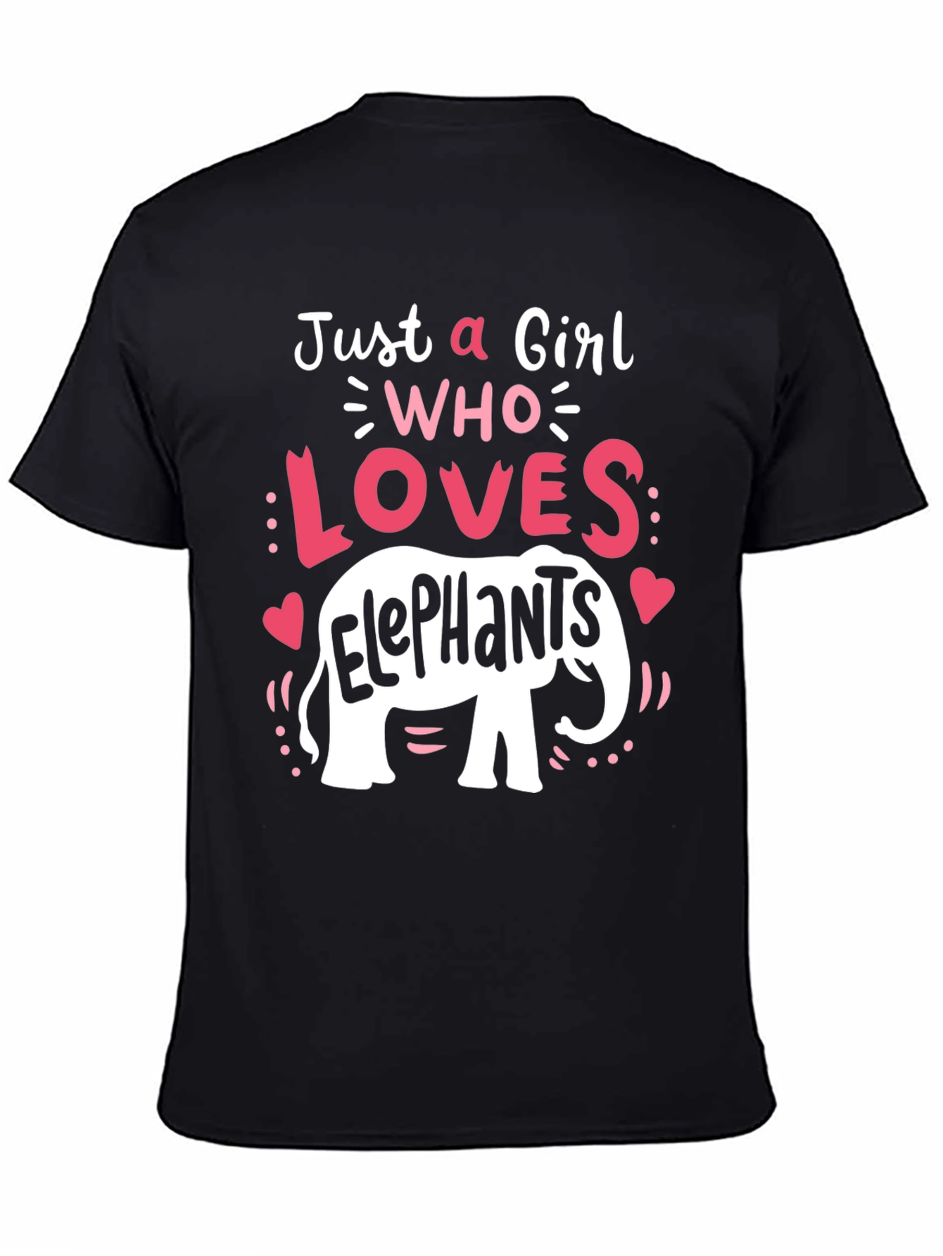 Black Girl Who Loves Elephants Graphic Tee view 4