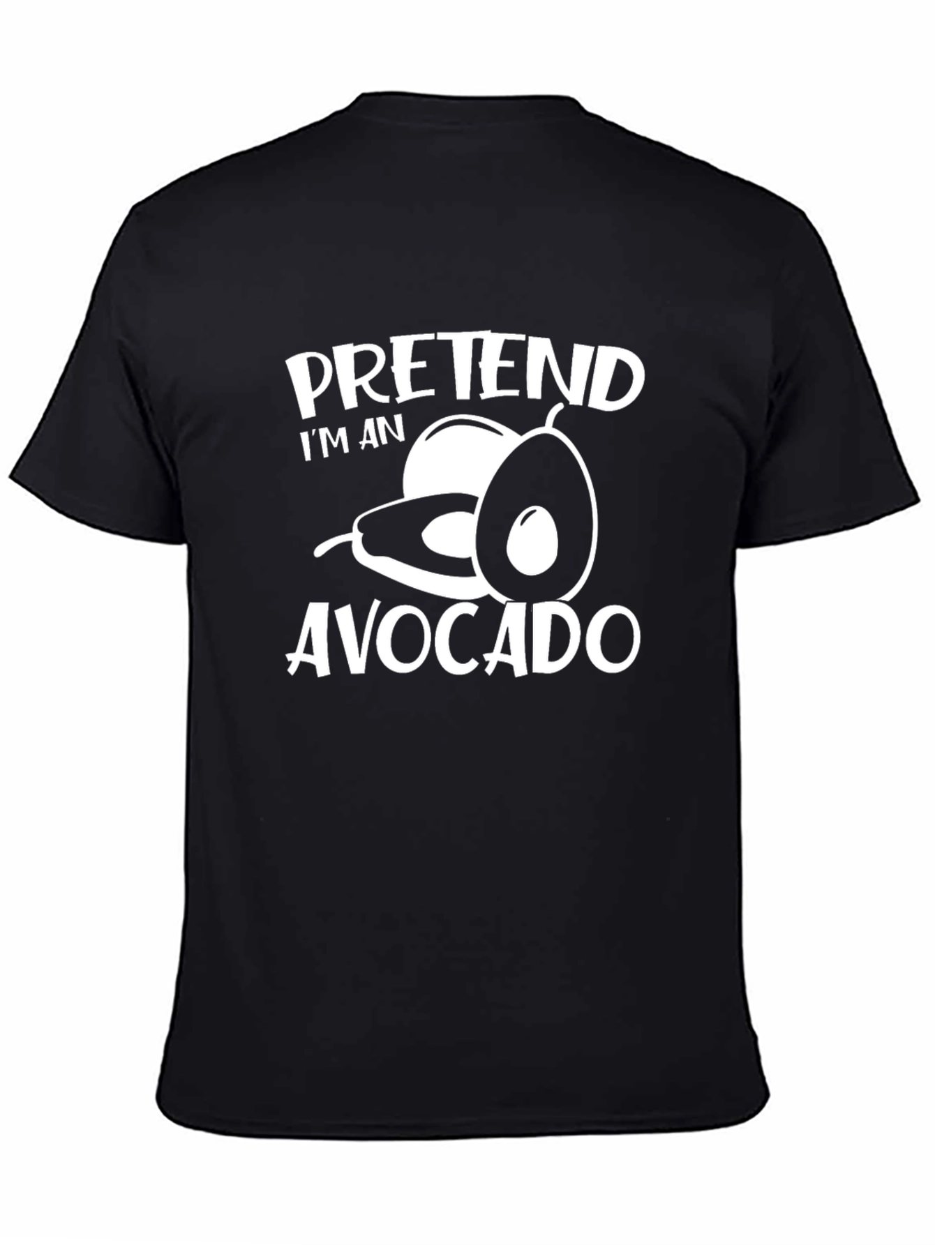 Black Pretend I'm an Avocado T-Shirt view 4