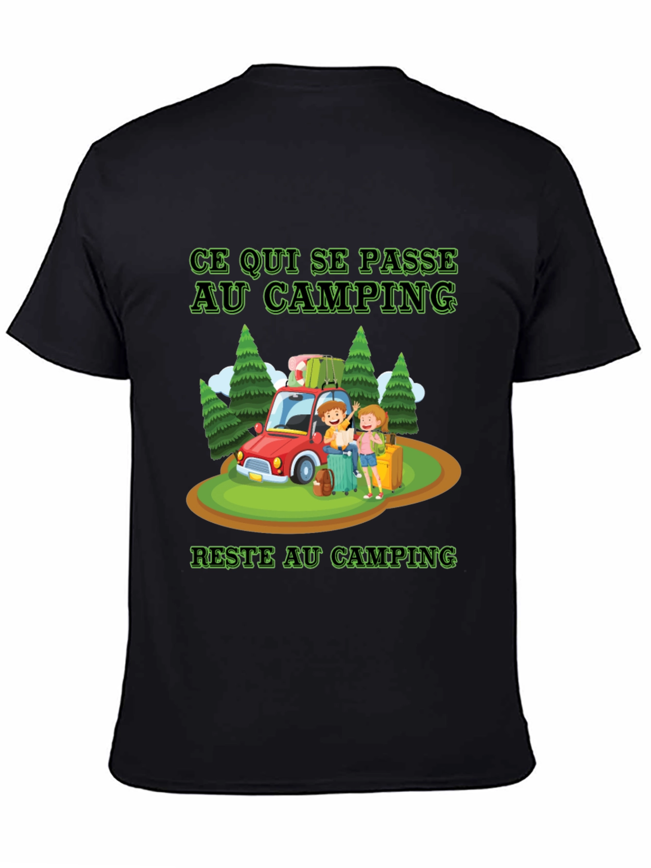 Black Camping Trip T-Shirt view 4