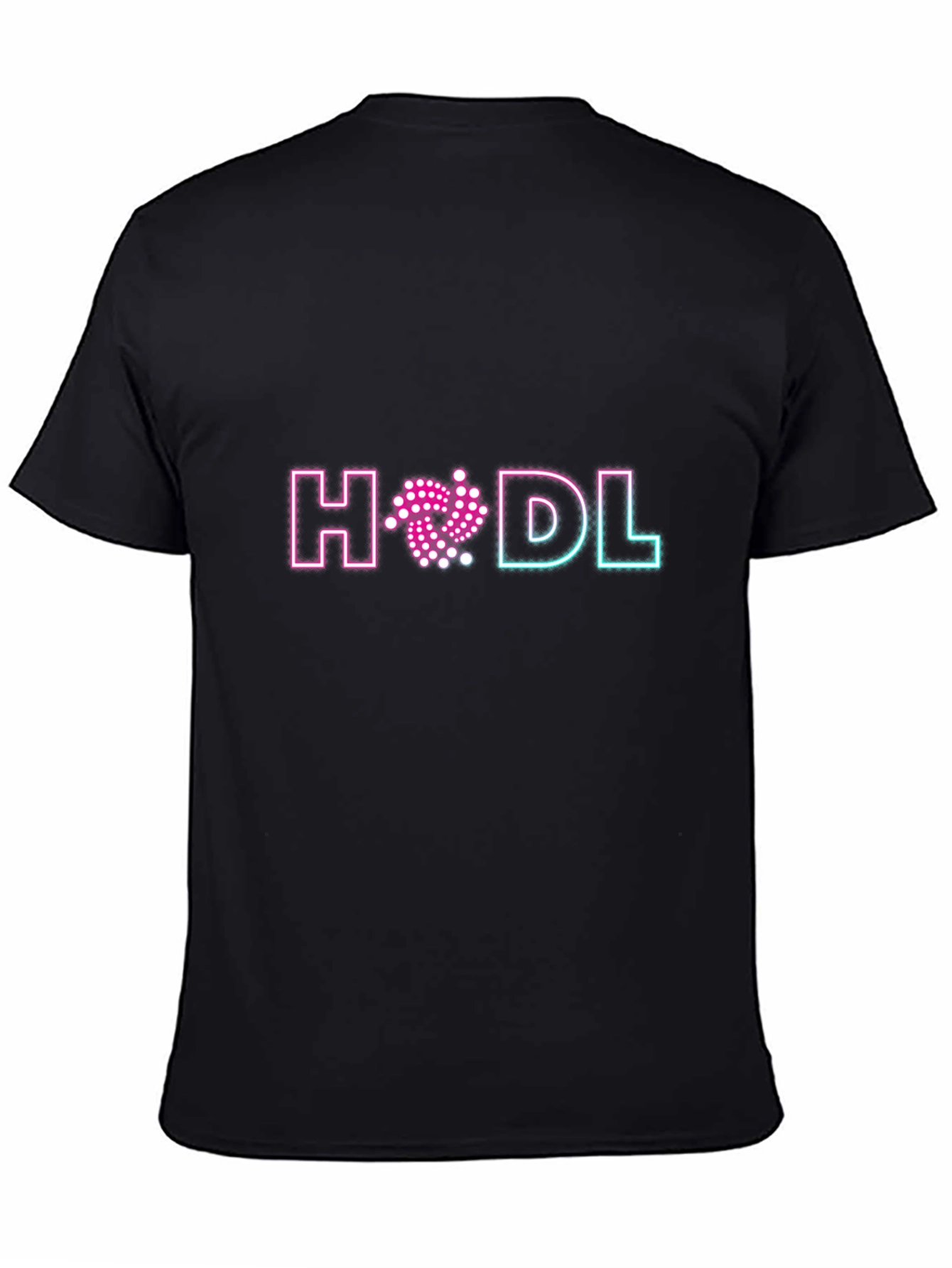 Black HODL Crypto T-Shirt - Neon Style view 4