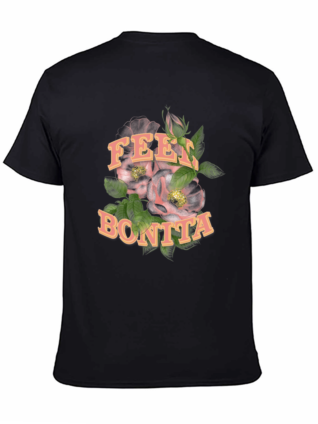 Black Feel Bonita Black Graphic T-Shirt view 4
