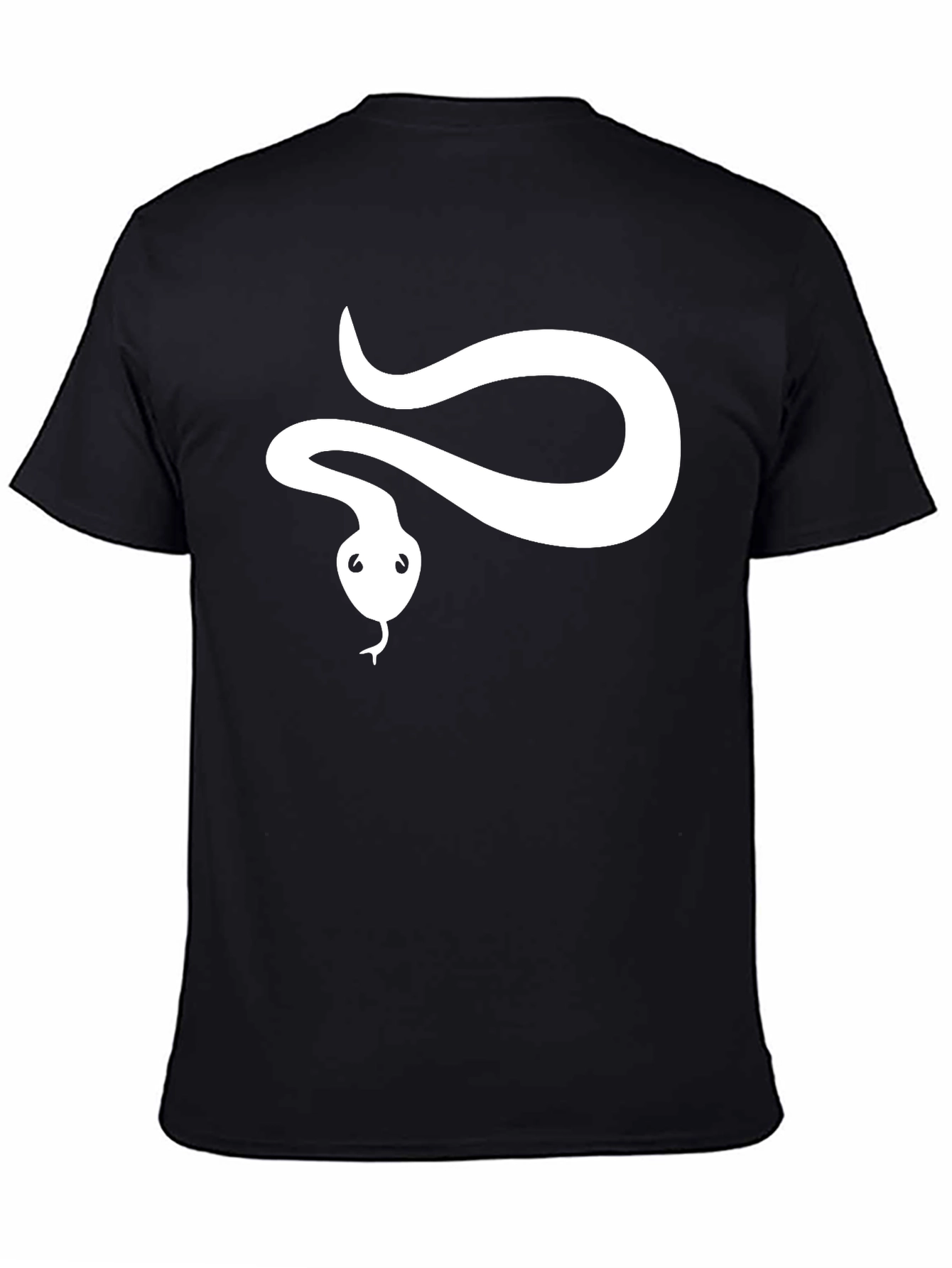 Black Snake Graphic Tee - Black Cotton T-Shirt view 4