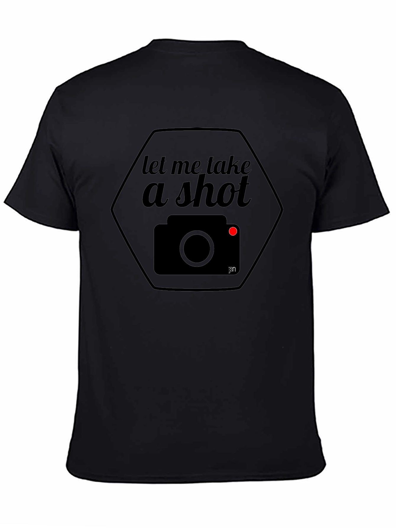 Black Let Me Take A Shot Camera Graphic T-Shirt view 4