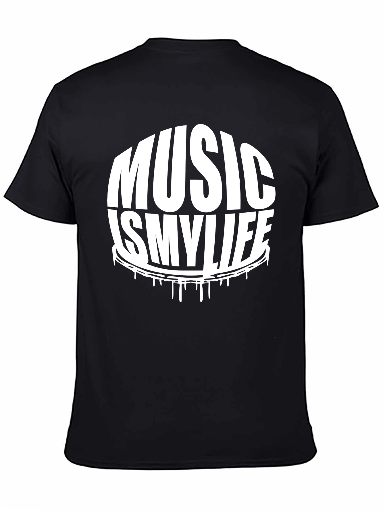 Black Music is My Life Black Graphic Tee view 4