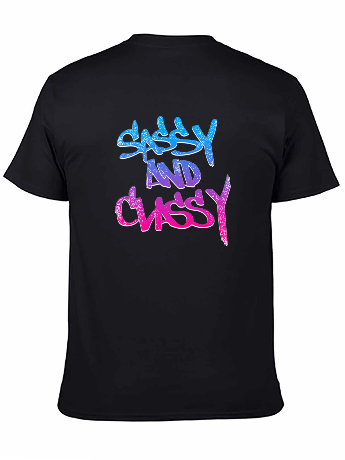 Black Sassy and Classy Black Graphic Tee view 4