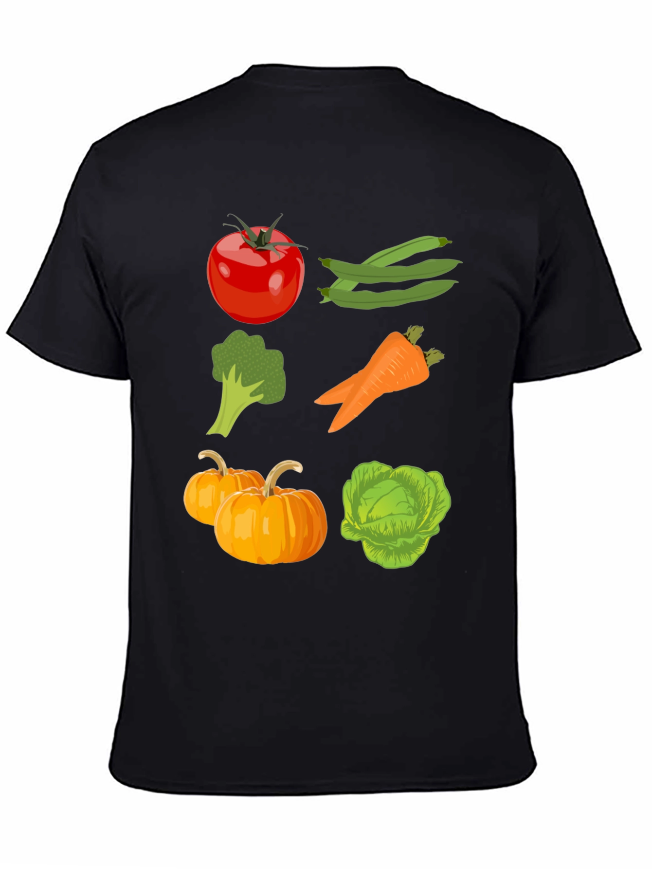 Black Veggie T-Shirt - Eat Your Vegetables view 4