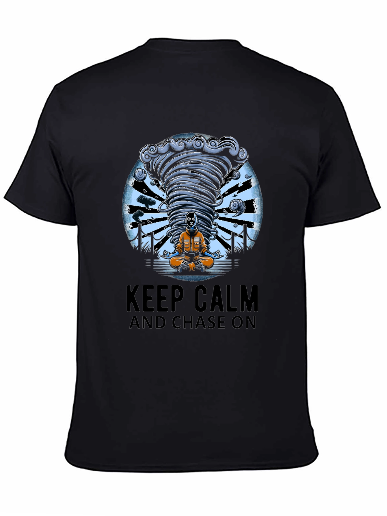 Black Keep Calm Tornado Chaser Graphic Tee view 4