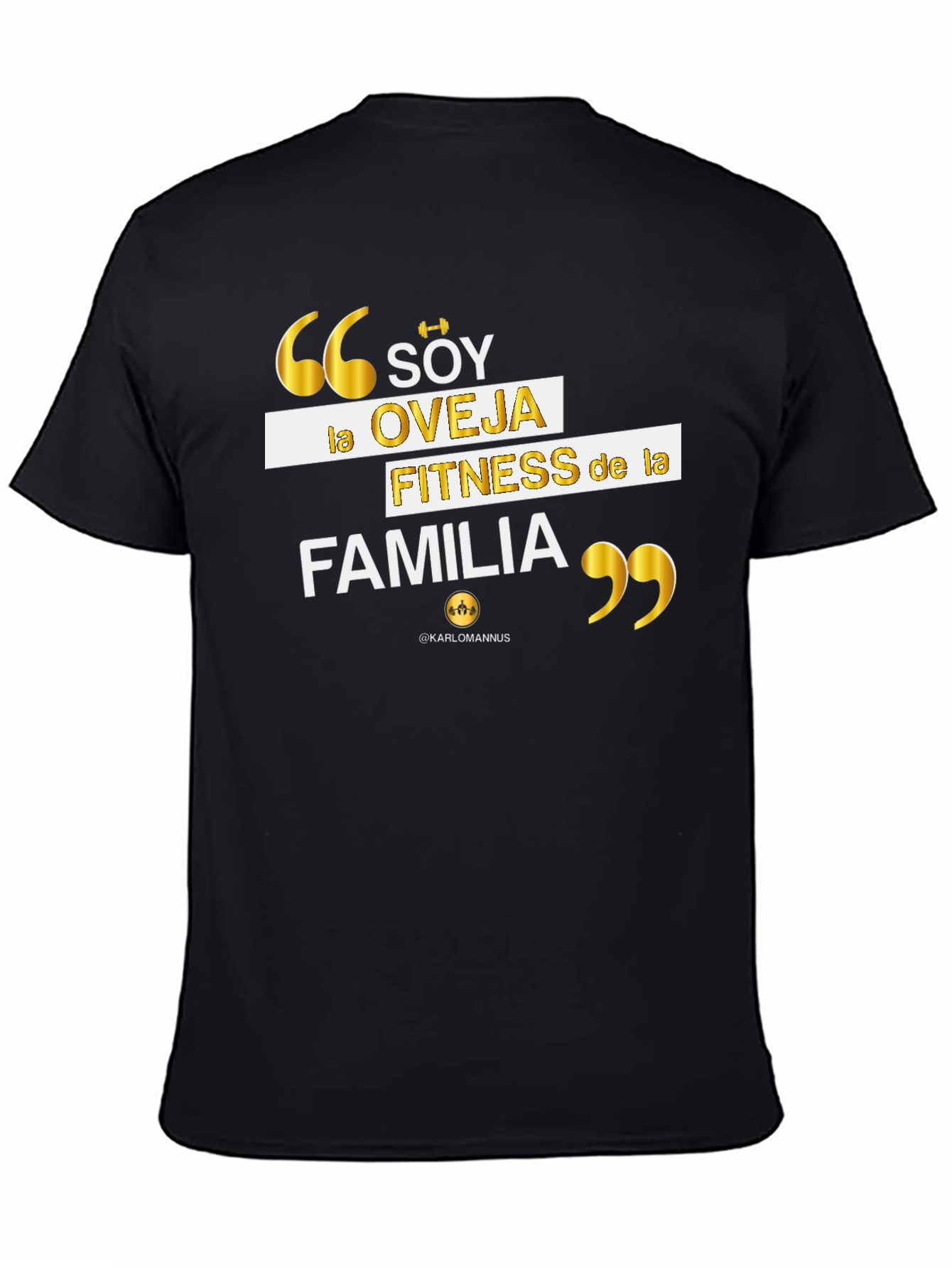 Black Fitness Family T-Shirt - Black Gym Motivation view 4