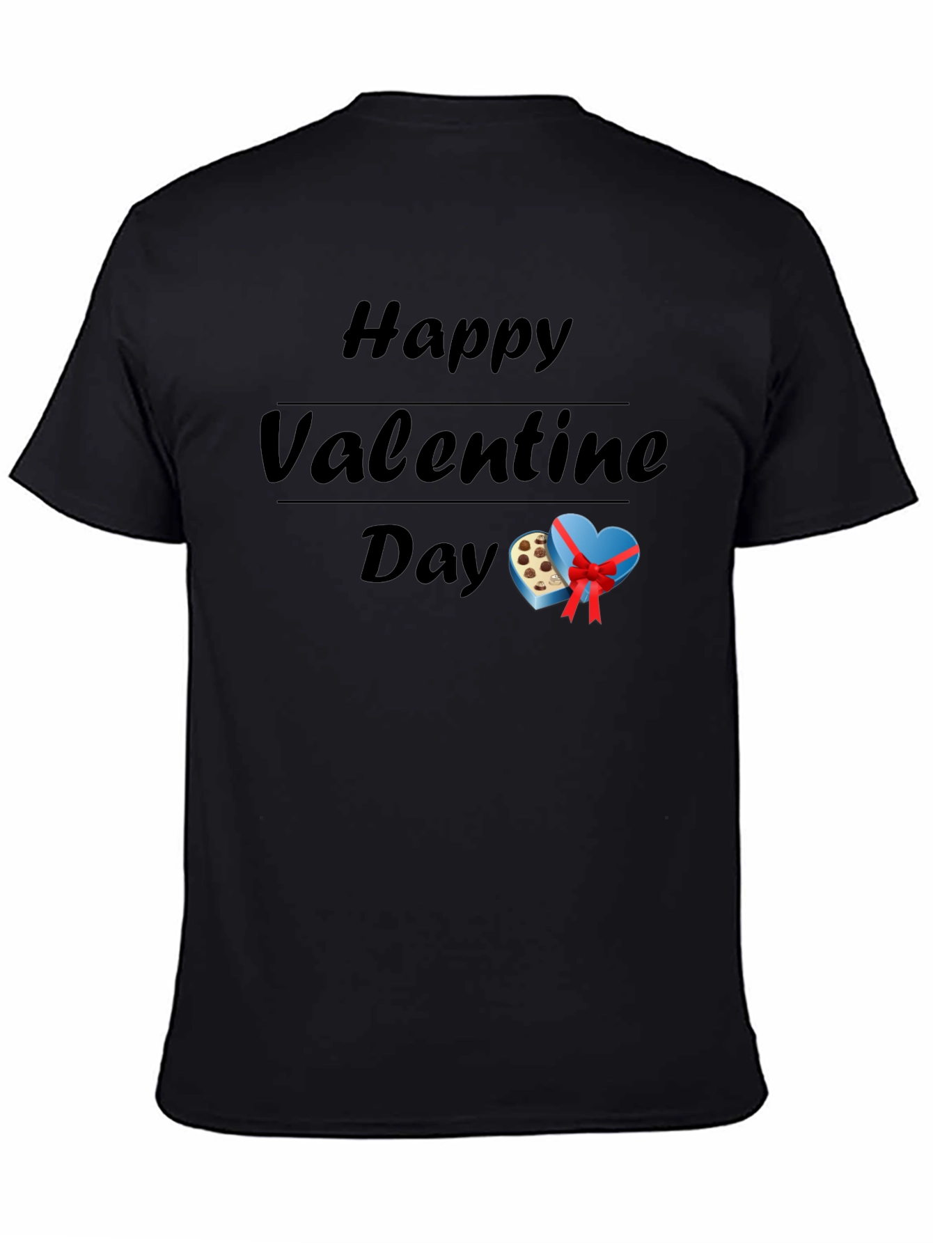 Black Happy Valentine's Day Graphic Tee view 4