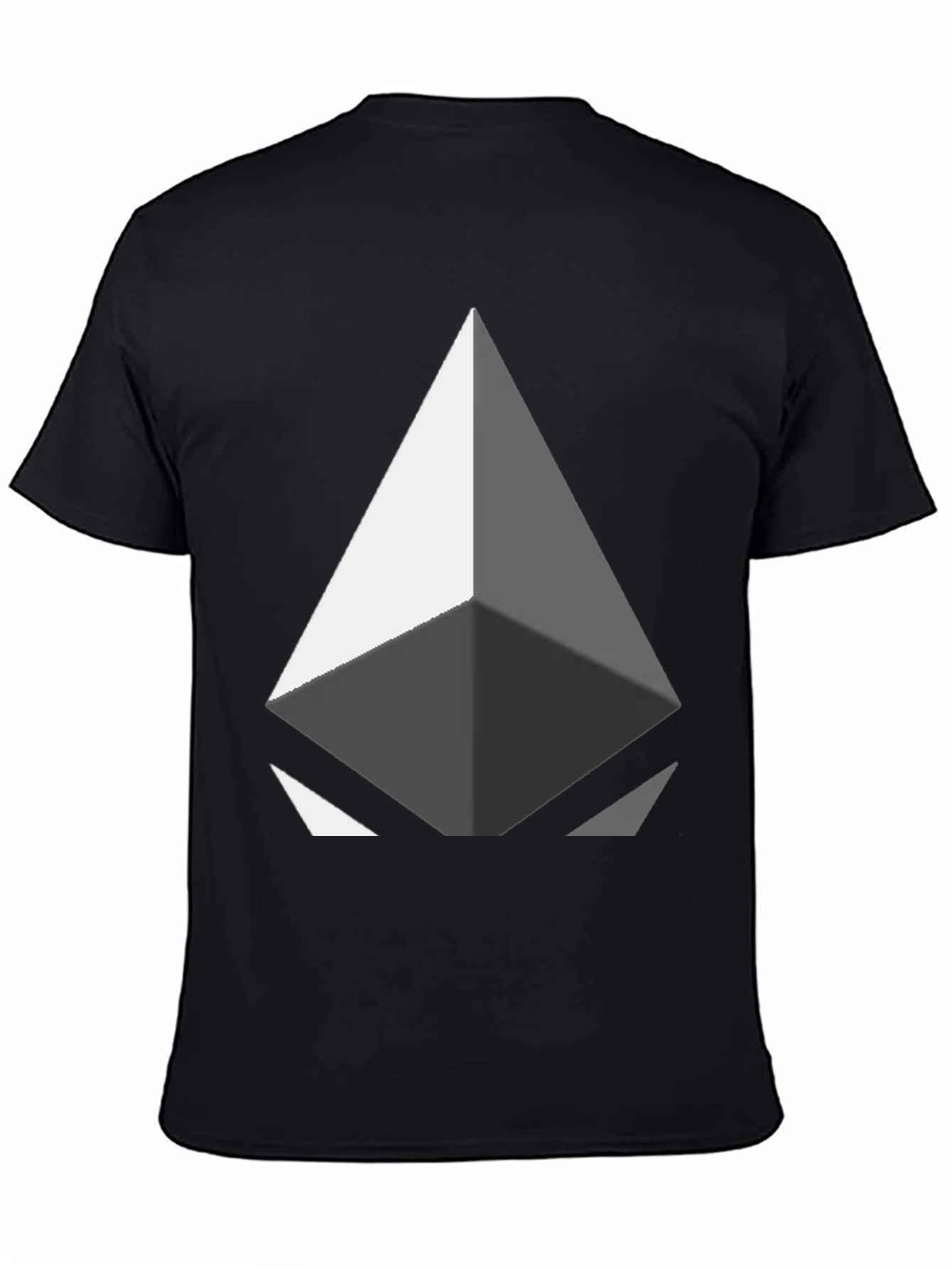 Black Geometric Diamond Graphic Tee - Modern Style view 4