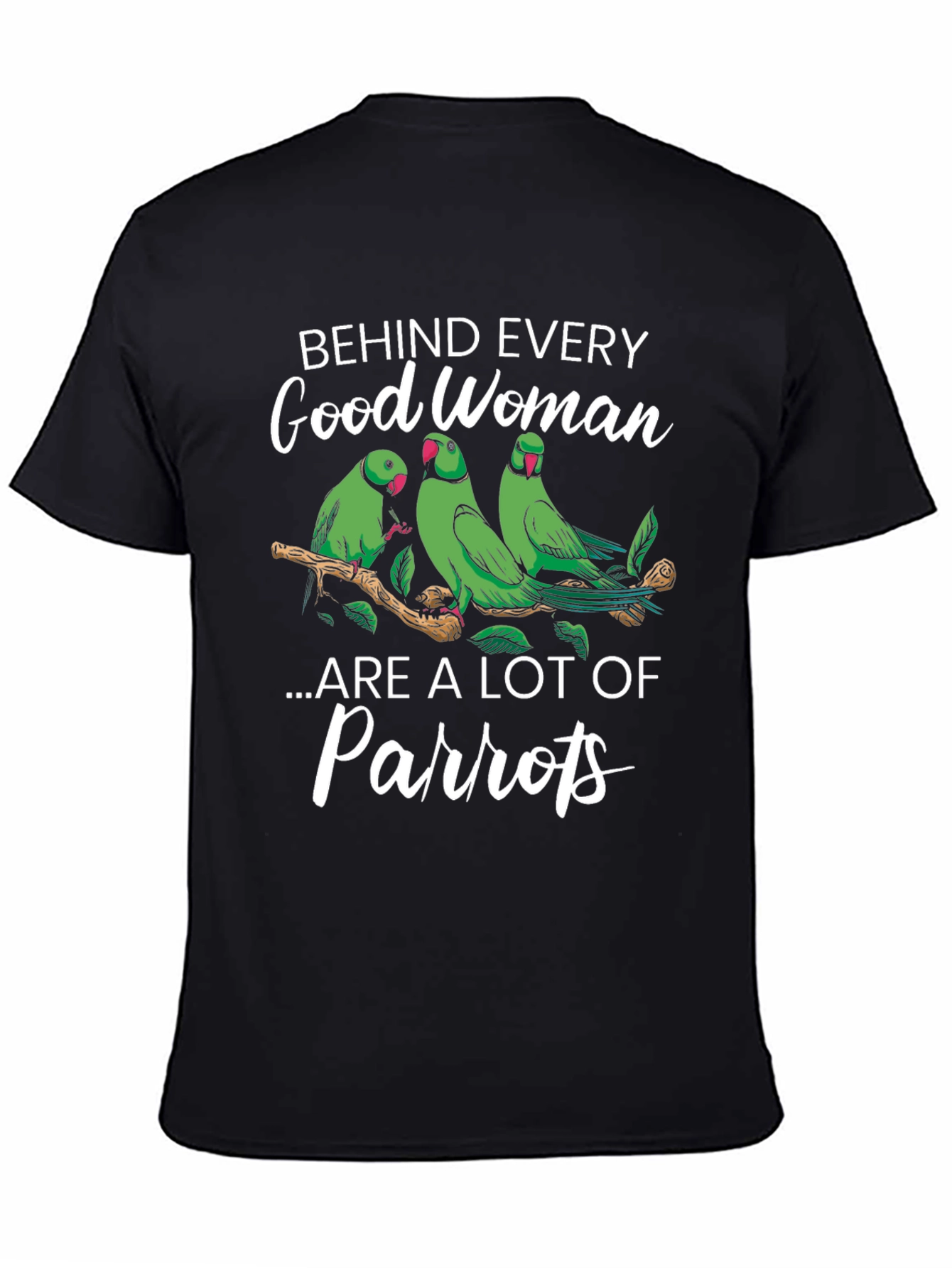 Black Good Woman & Parrot T-Shirt view 4