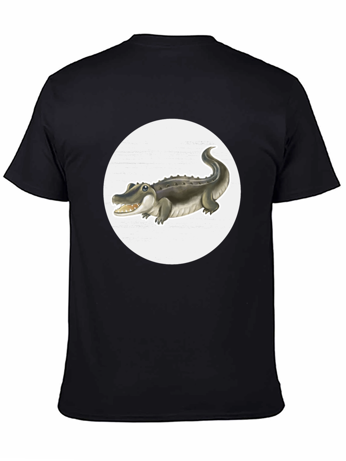 Black Crocodile Graphic Tee - Black view 4