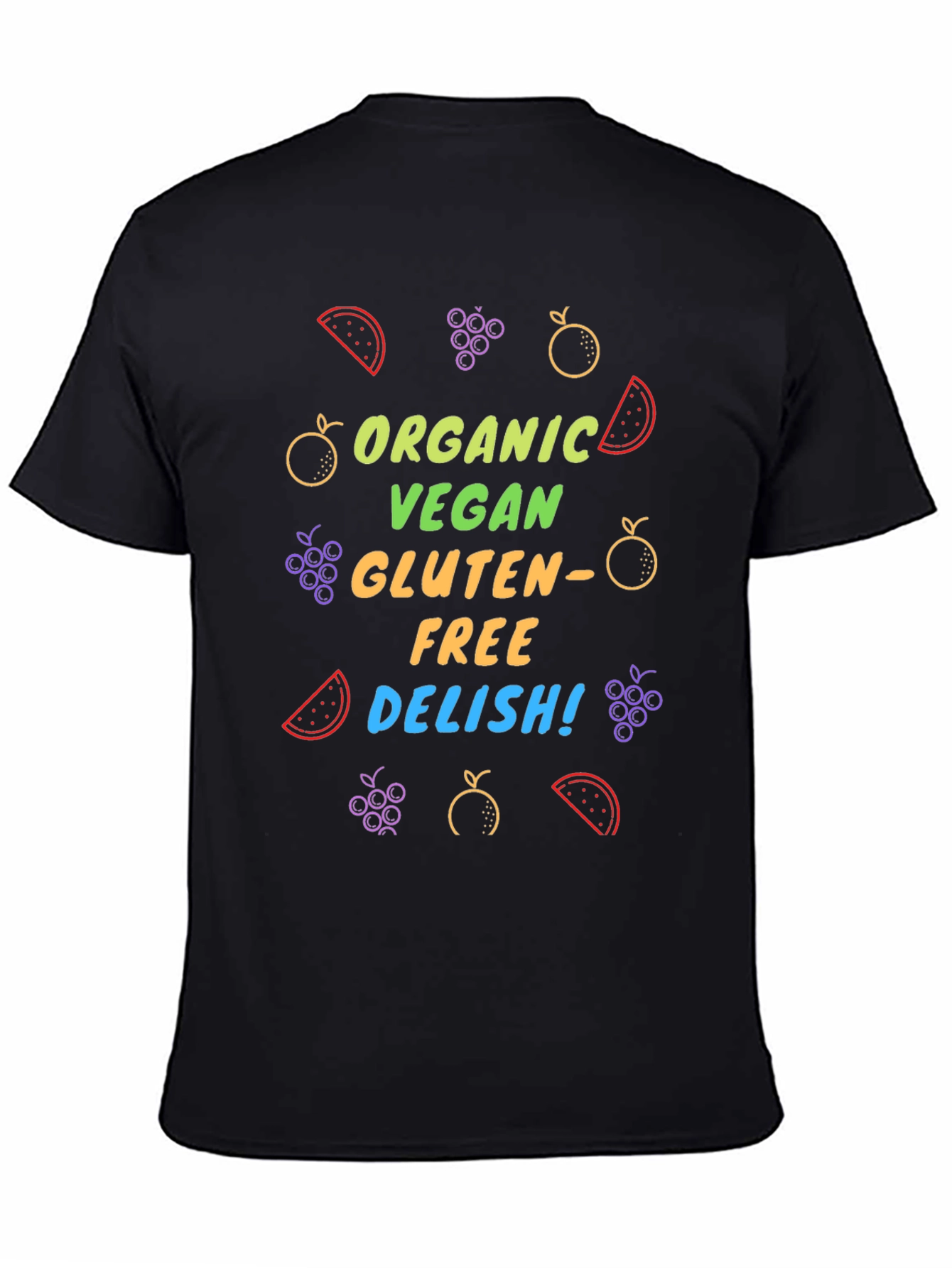 Black Organic Vegan Gluten-Free Graphic Tee view 4