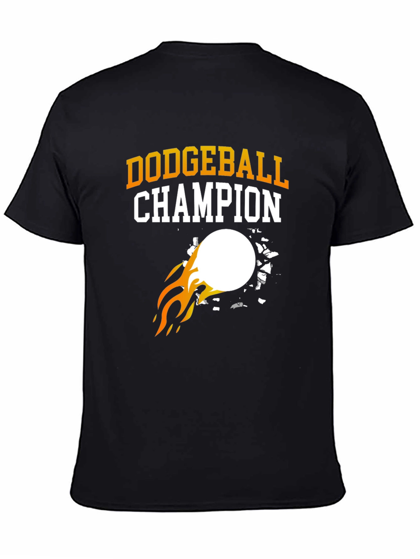 Black Dodgeball Champion Graphic T-Shirt view 4