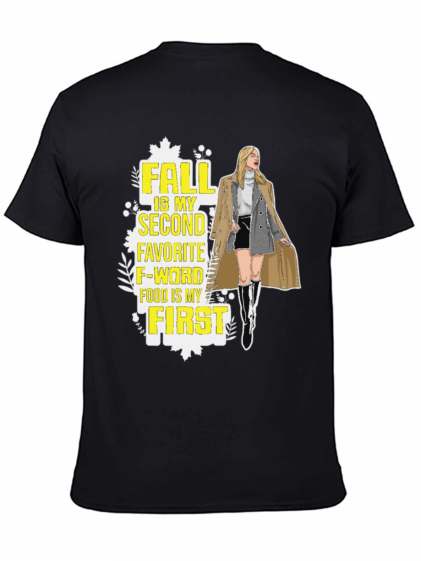 Black Fall Food T-Shirt view 4