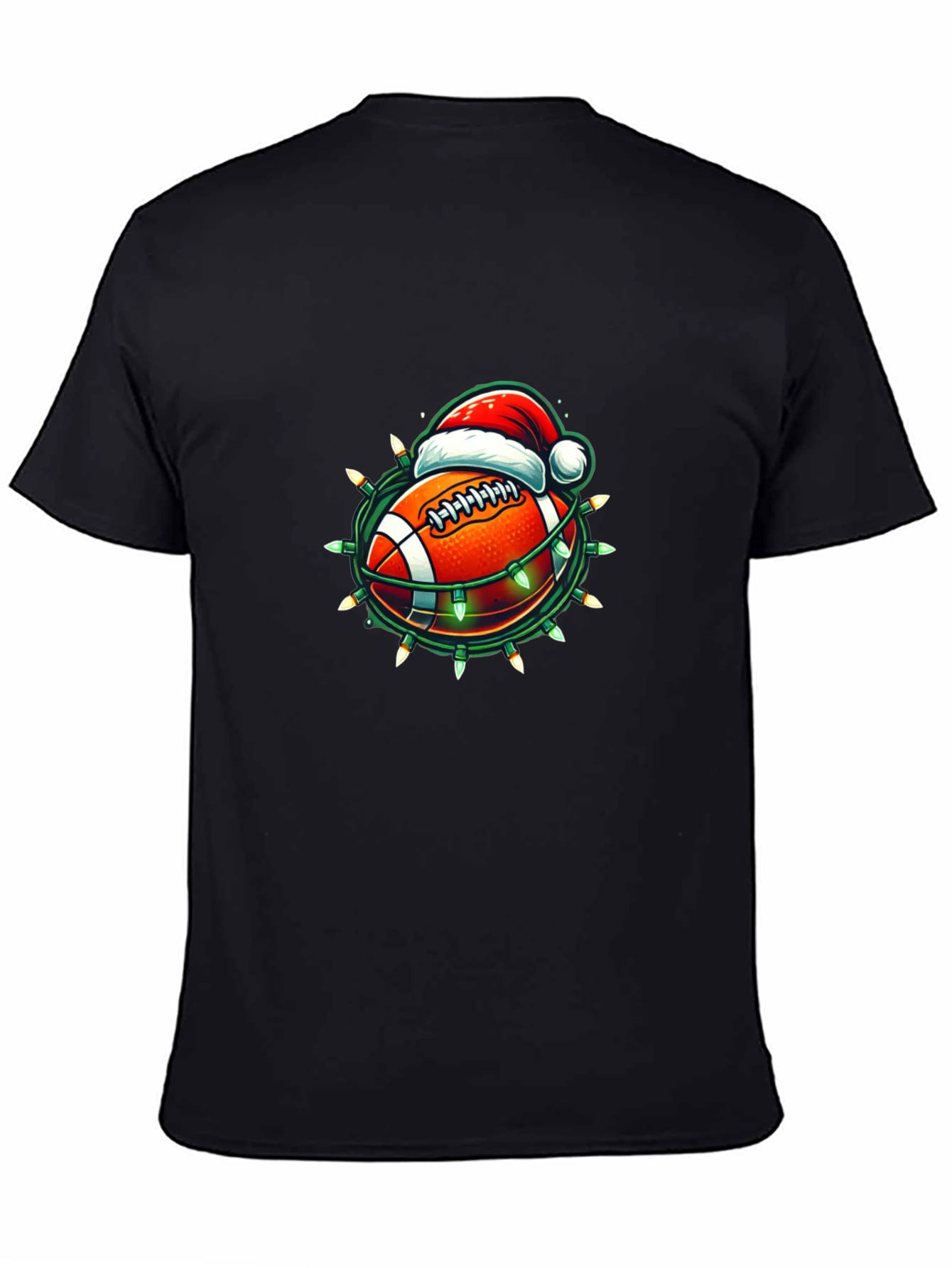 Black Festive Football T-Shirt view 4