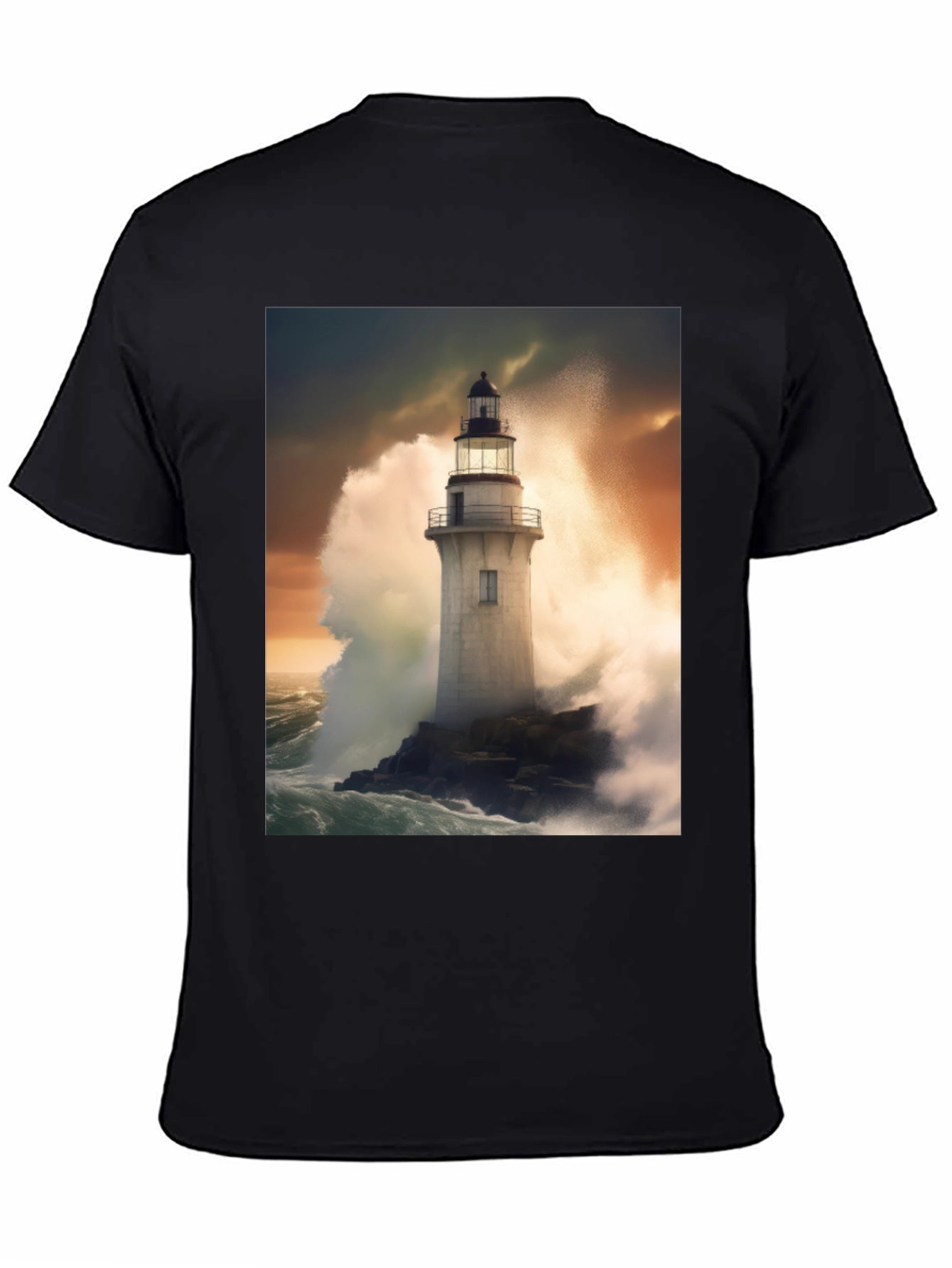 Lighthouse Storm Tee - Coastal Graphic T-Shirt - 4