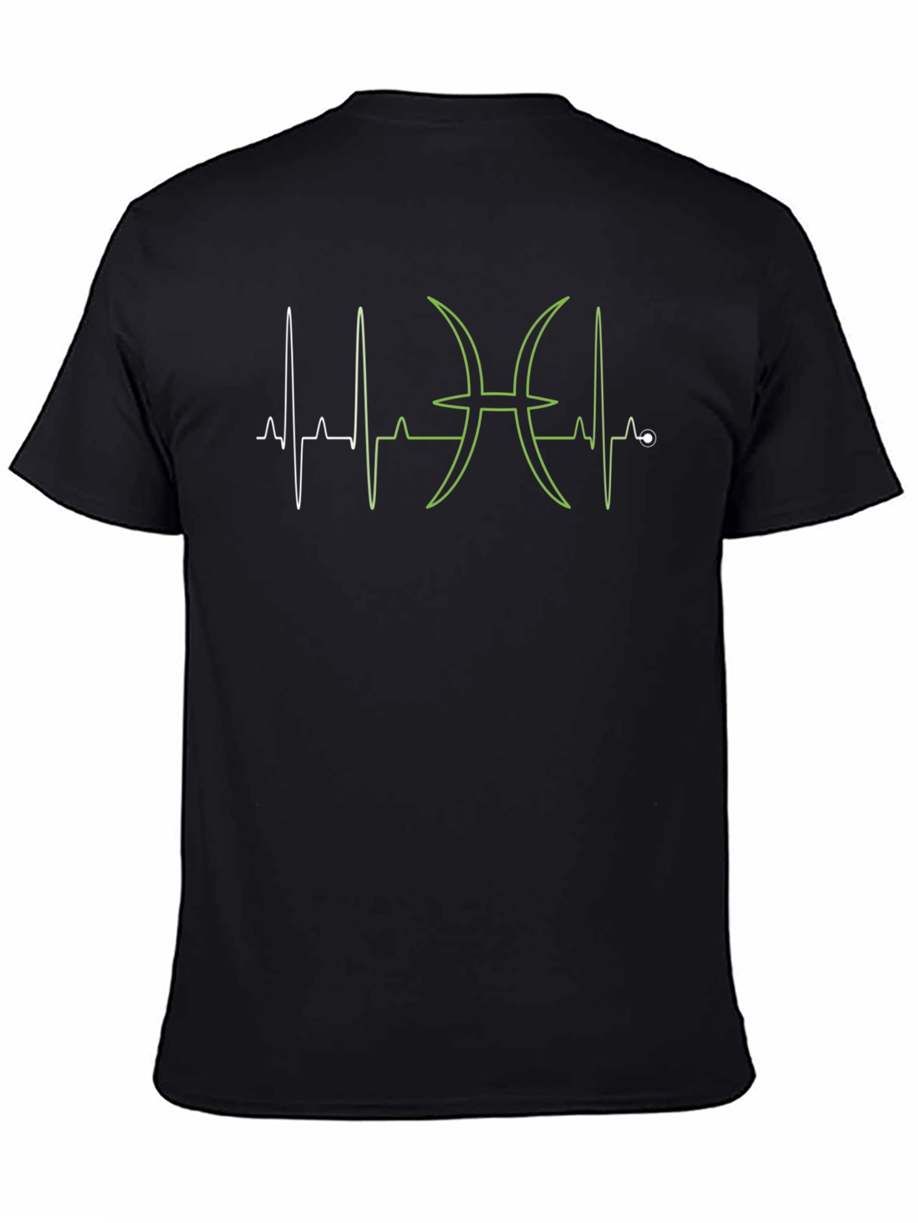 Black Pisces Heartbeat T-Shirt view 4