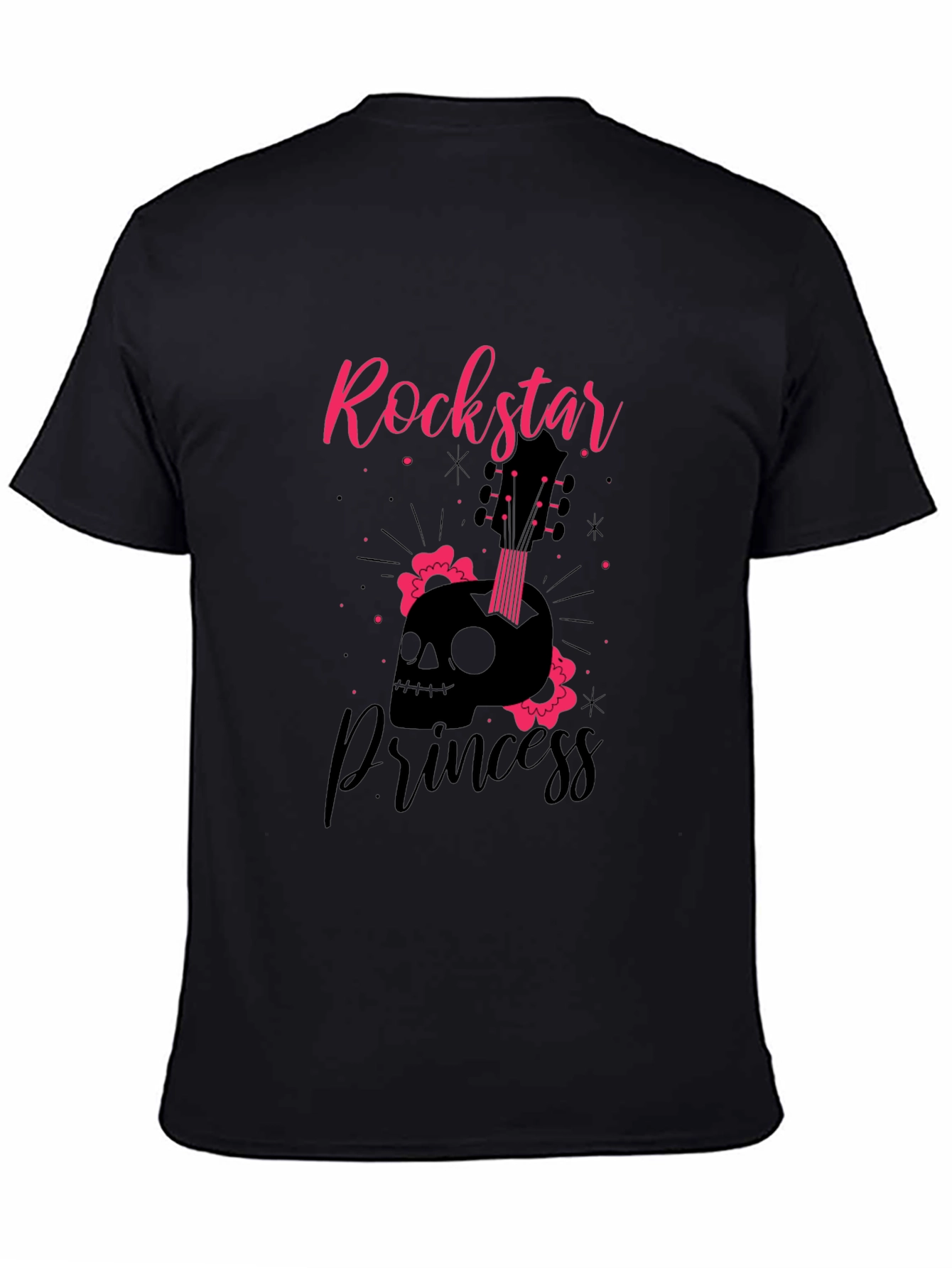 Black Rockstar Princess Black T-Shirt view 4