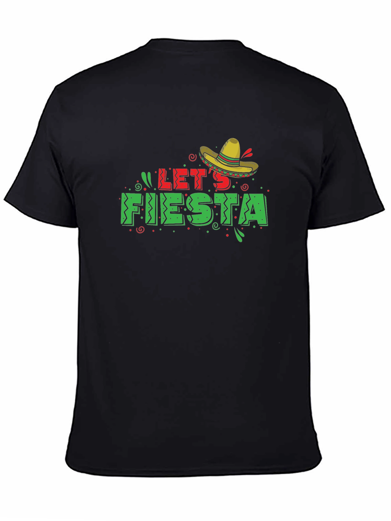 Black Let's Fiesta Graphic T-Shirt - Black view 4