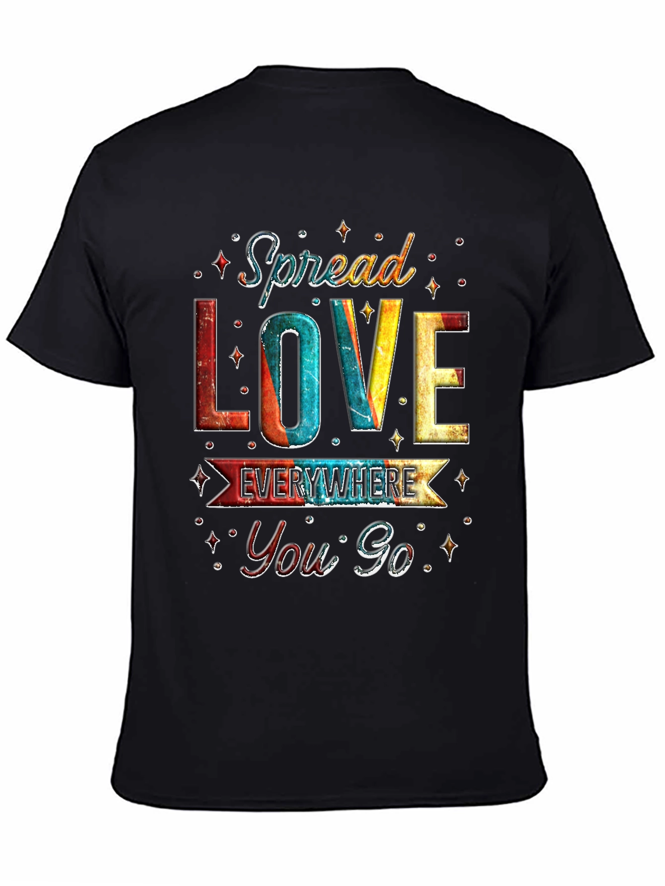 Black Spread Love Everywhere Graphic Tee view 4