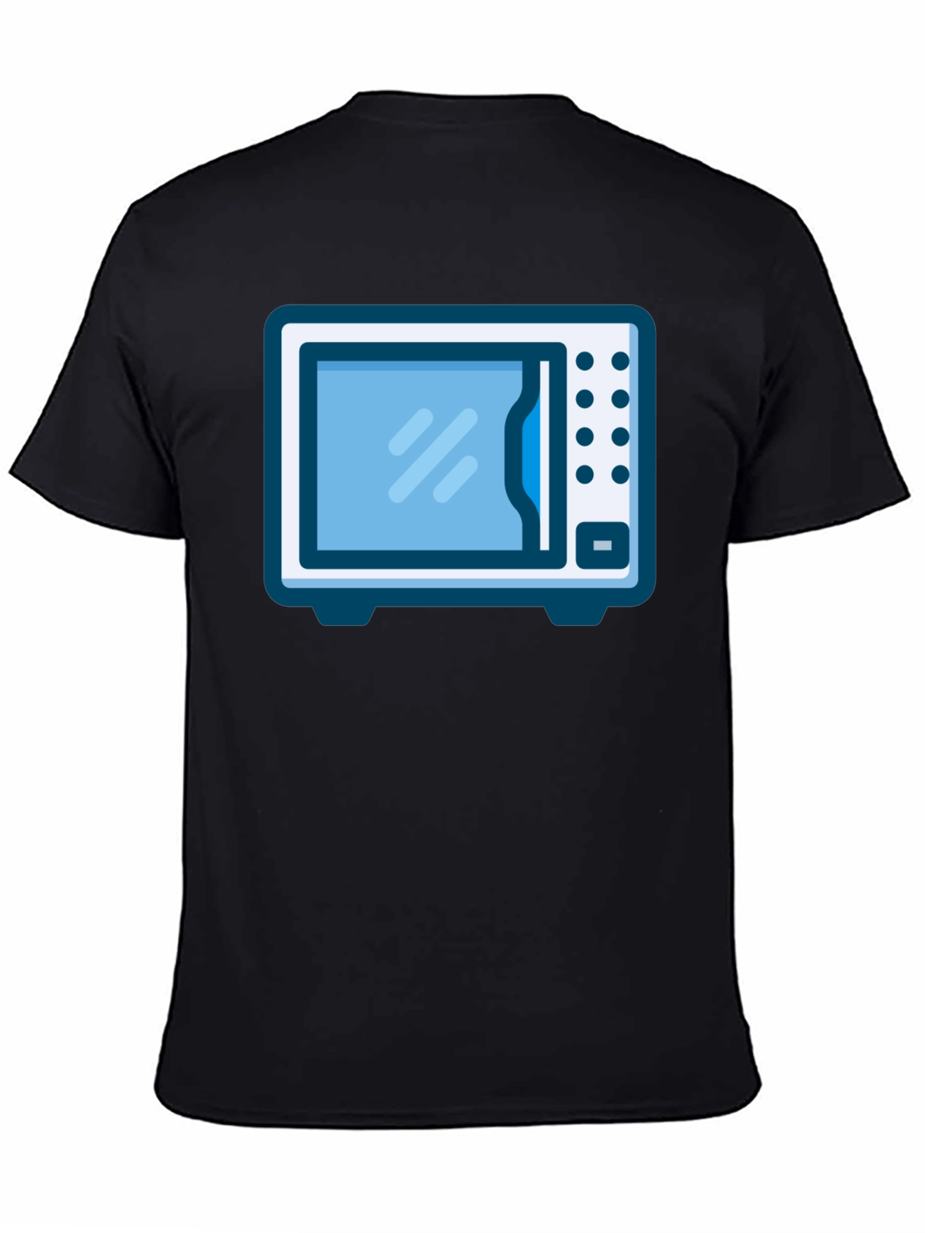 Black Microwave T-Shirt - Quirky Graphic Tee view 4
