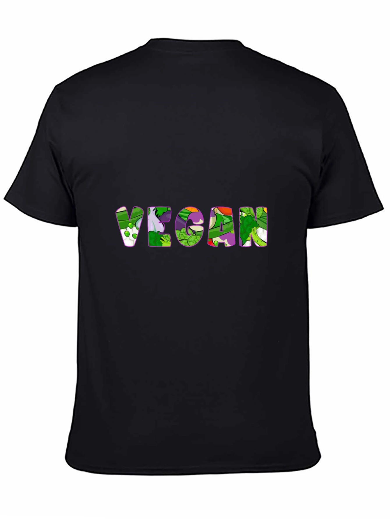 Black Vegan T-Shirt - Plant Based Lifestyle Tee view 4