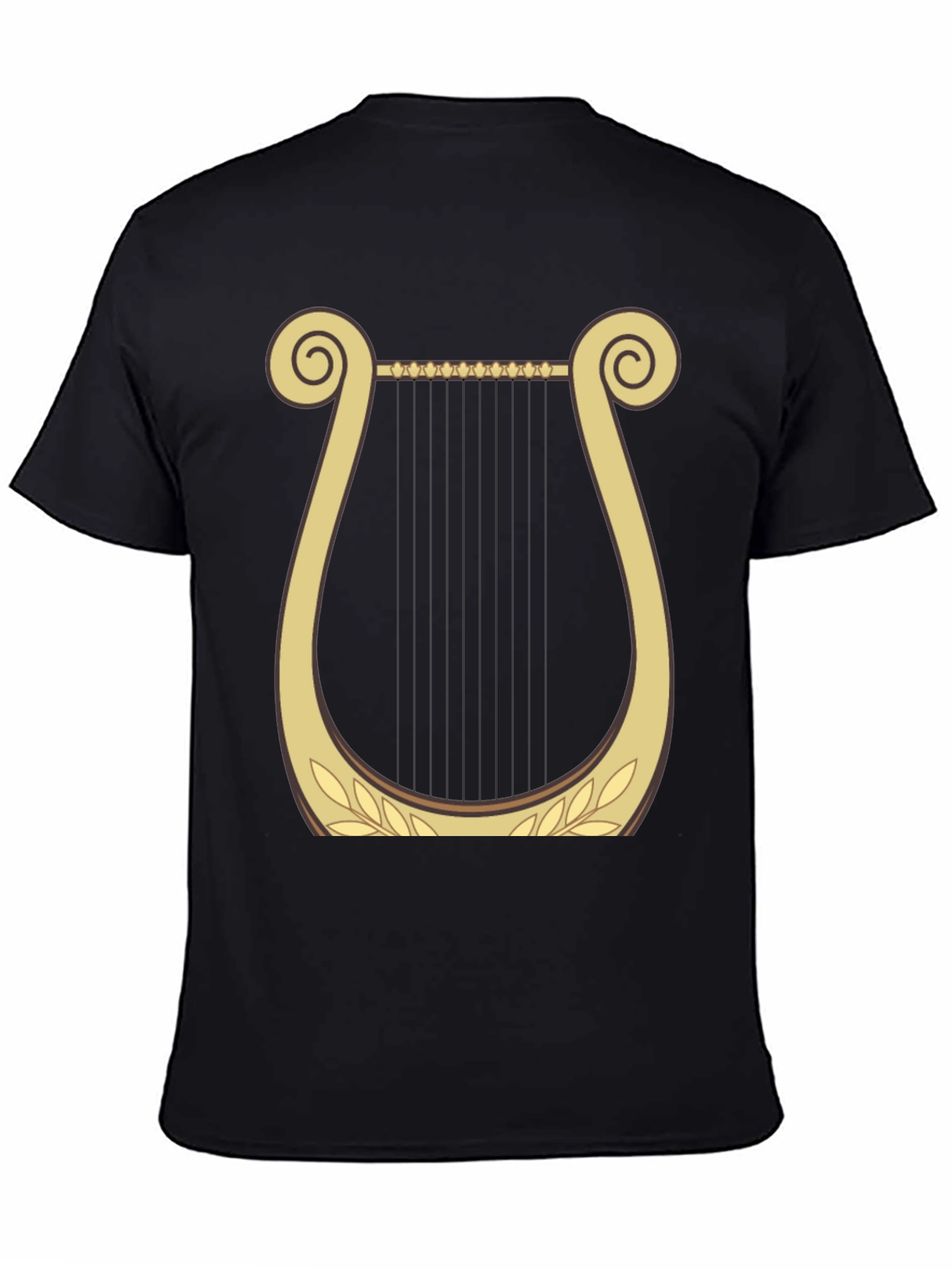 Black Lyre Graphic Tee - Black Cotton Comfort view 4
